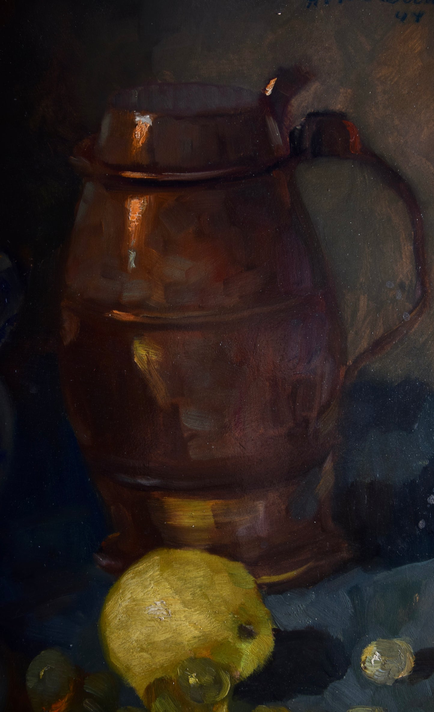 Oldřich Homoláč (1872–1957), Martwa natura z owocami, 1944 74x86cm