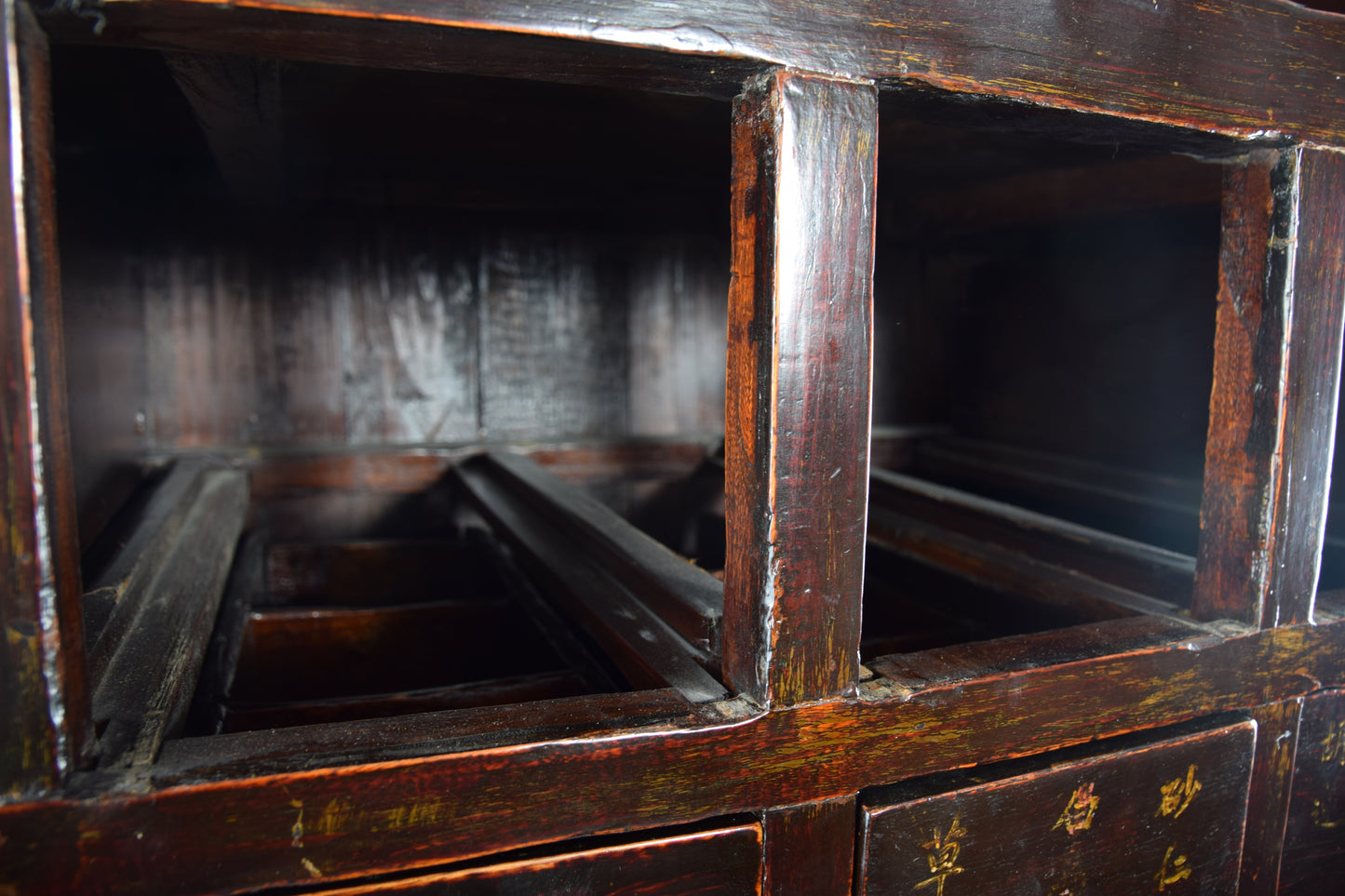 Duża oryginalna chińska szafa apteczna prawdopodobnie XIX/XX w 187x110x53cm