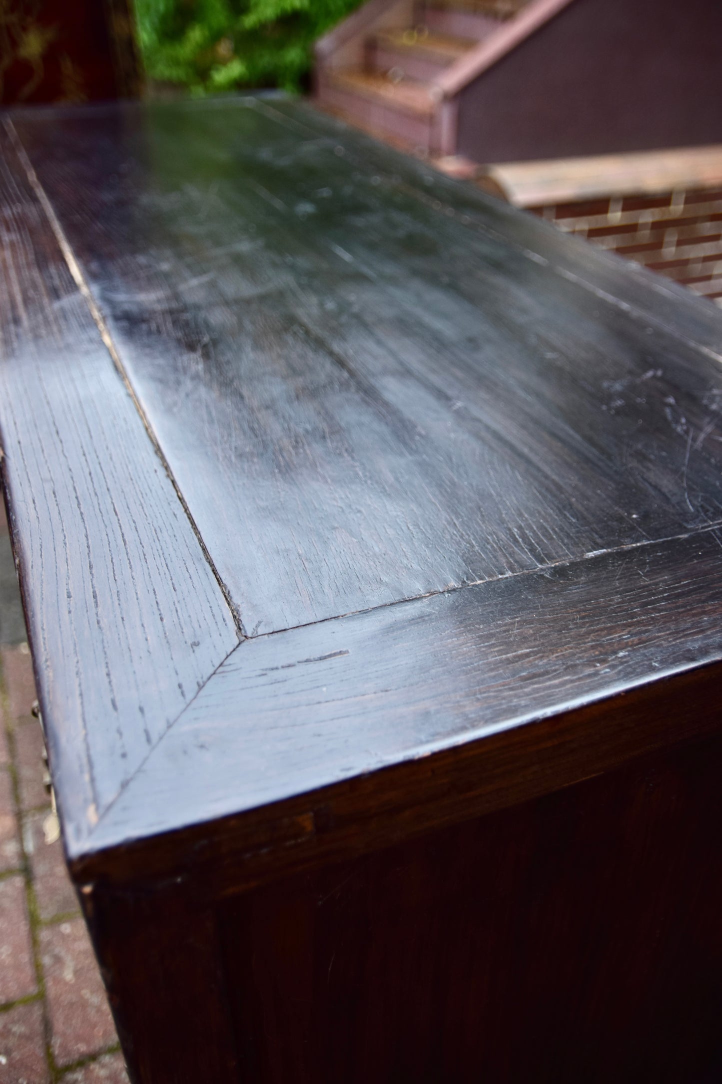 Komoda chińska dwusekcyjna z 4 szufladami i dwoma drzwiczkami 144x86x54cm