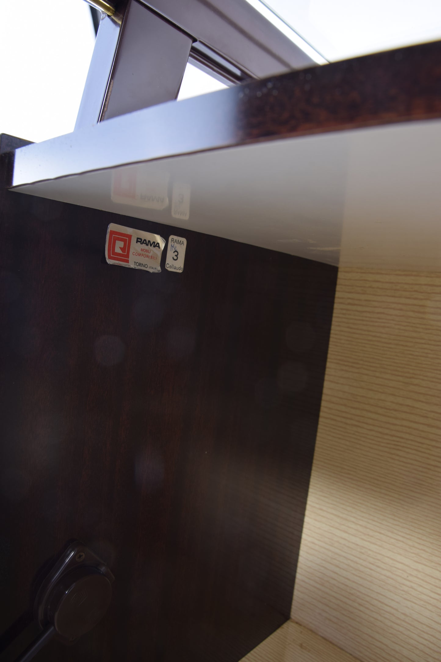 Barek RAMA podświetlany Włochy Mid-Century Modern lata 50./60. 80x84x42 cm