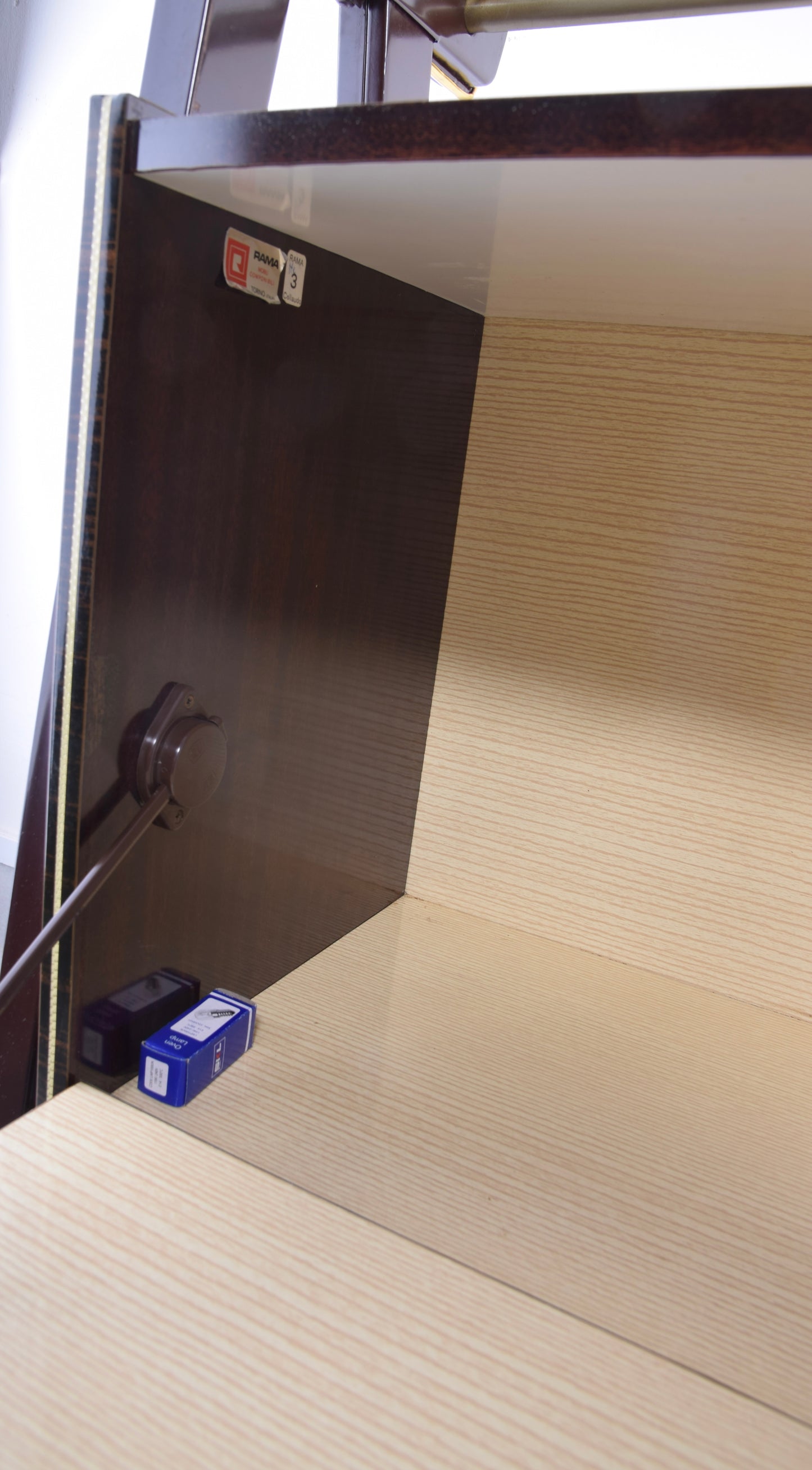 Barek RAMA podświetlany Włochy Mid-Century Modern lata 50./60. 80x84x42 cm