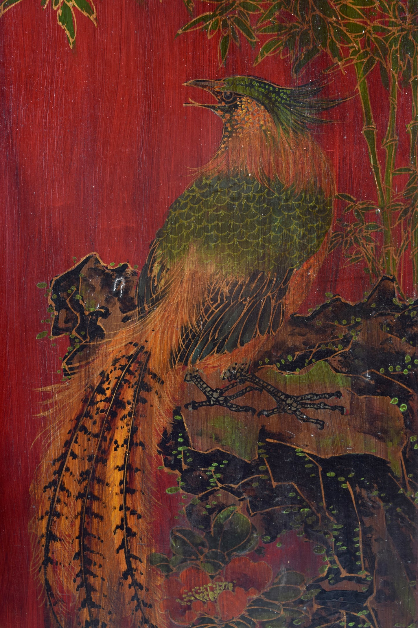 Sztuka Chin ręcznie malowana szafka, kredensik bogato zdobiona 175x65x50 cm