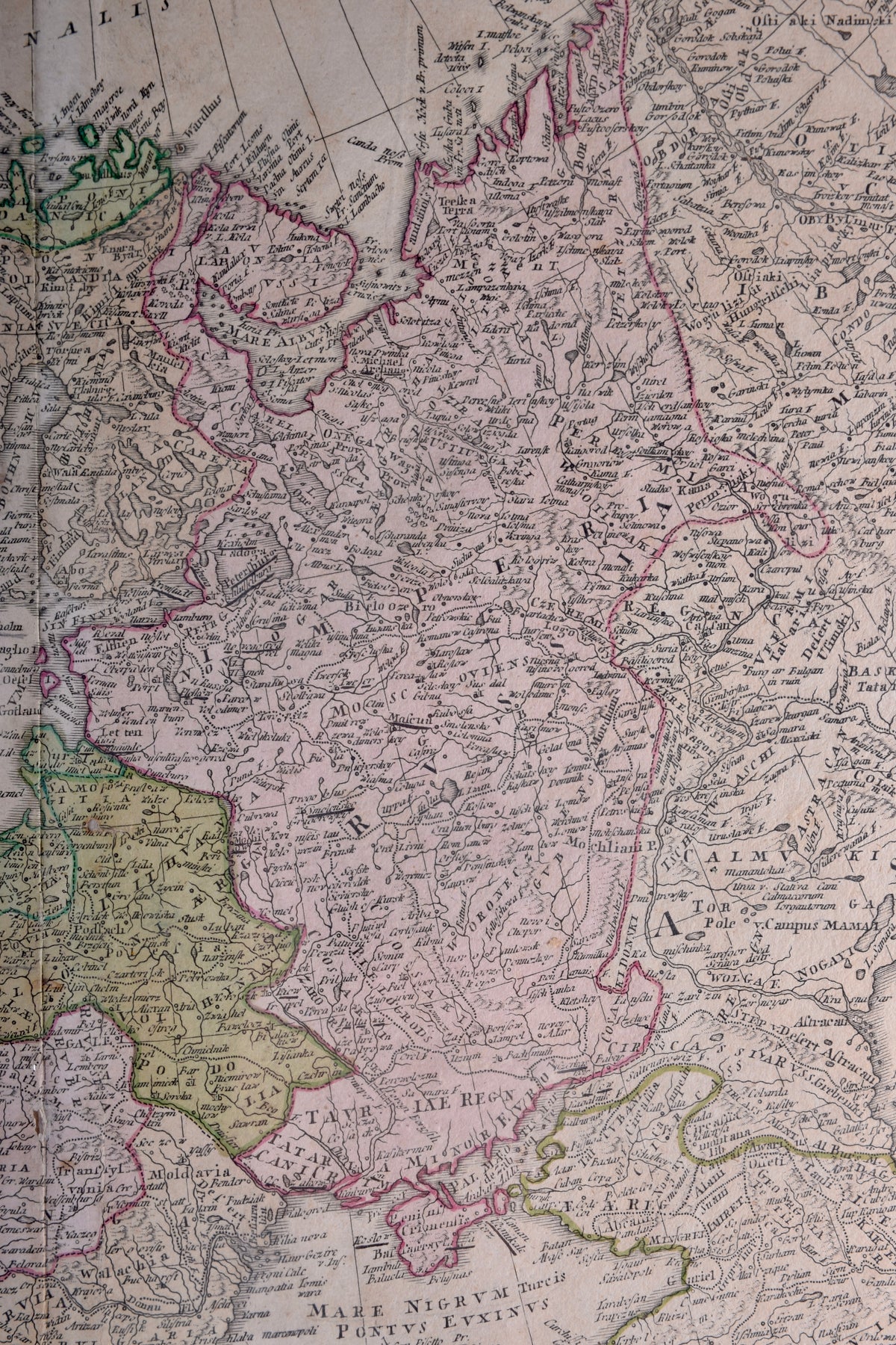 Mapa Europy z Polską przedrozbiorową J. M. Hase 1743r Miedzioryt 51×58,5cm