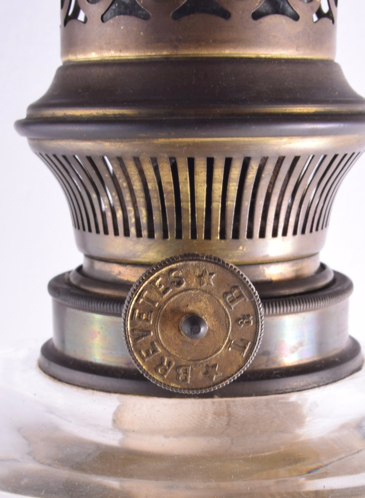 Lampa Naftowa Benzolinowa Belgia z unikatowym palnikiem mosiężna 81 cm