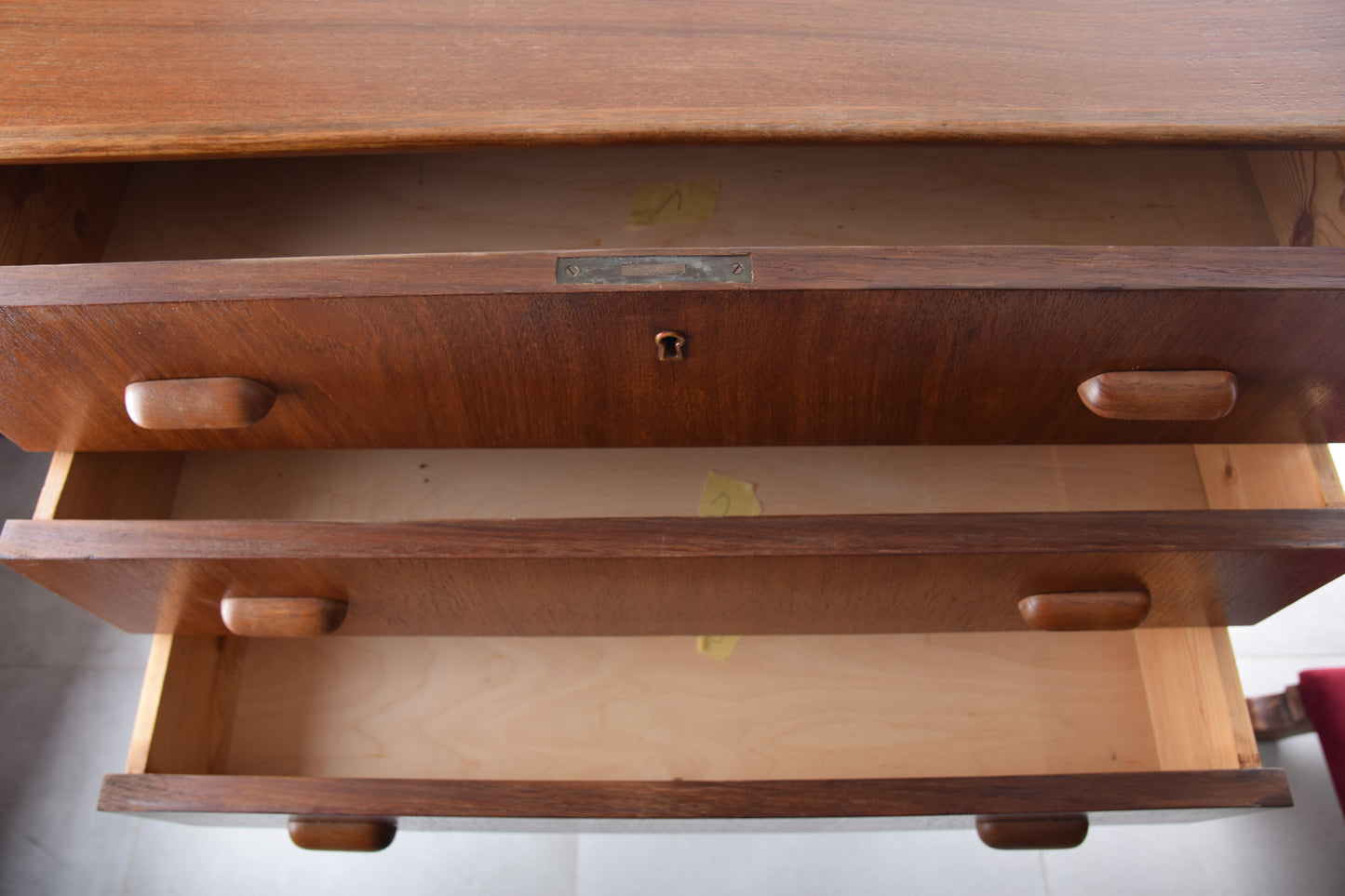 Duńska komoda teak – Danish Modern – lata 60 – 6 szuflad 105x80x42cm