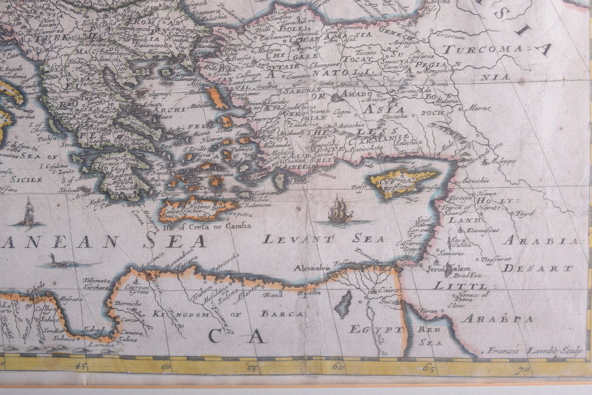 Mapa Europy Polska od morza do morza Miedzioryt R. Blome 1669r ok. 40x56cm