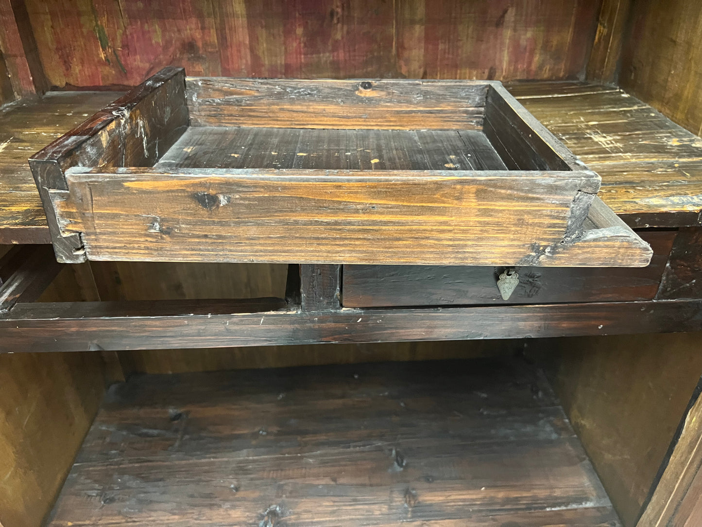 Chińska Szafa zdobiona 6 smoków schowek Qing/Republika ok.1900r 184x94x51cm
