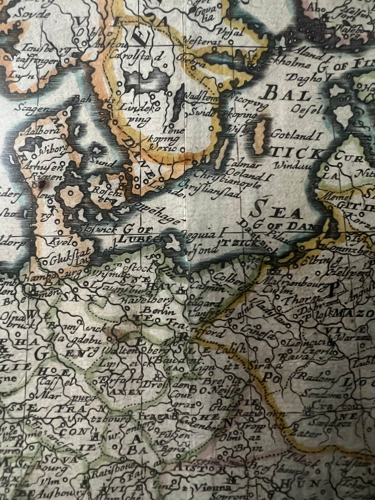 Mapa Europy Polska od morza do morza Miedzioryt R. Blome 1669r ok. 40x56cm