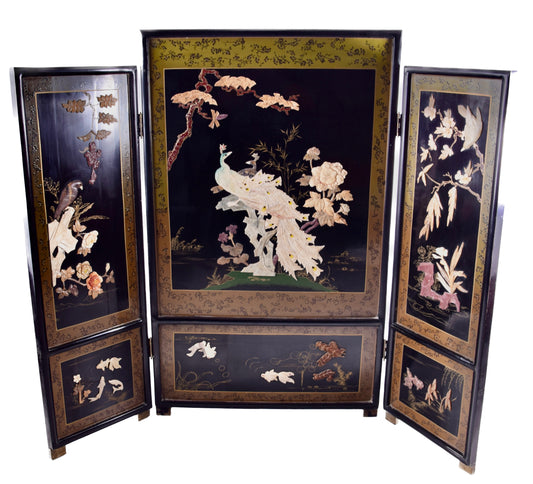 Orientalny niski parawan bogato zdobiony 118x144x3 cm