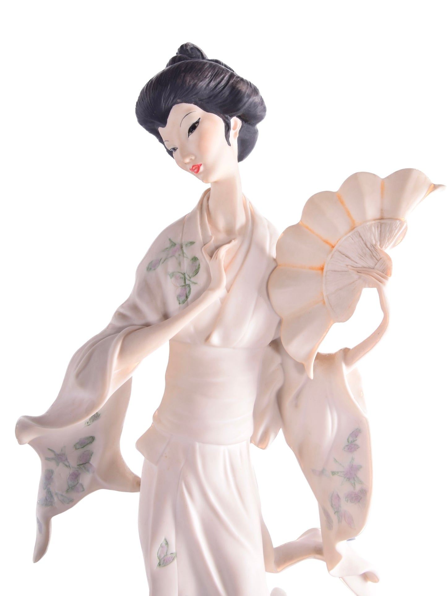 Geisha z wachlarzem G Armani Resin figura kolekcjonerska 1990r 48 cm