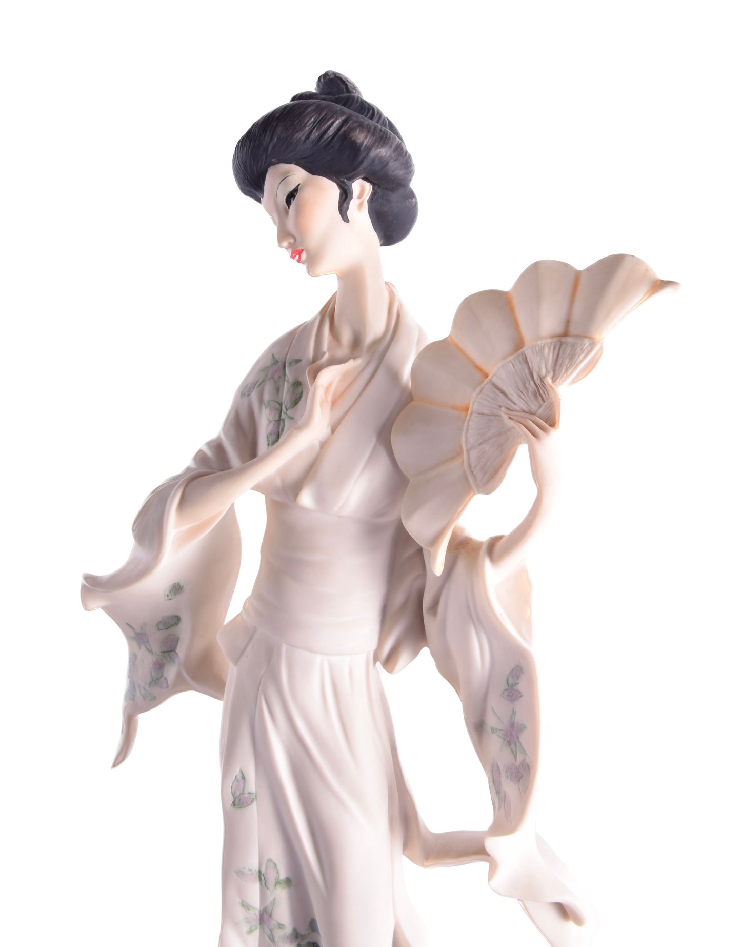 Geisha z wachlarzem G Armani Resin figura kolekcjonerska 1990r 48 cm