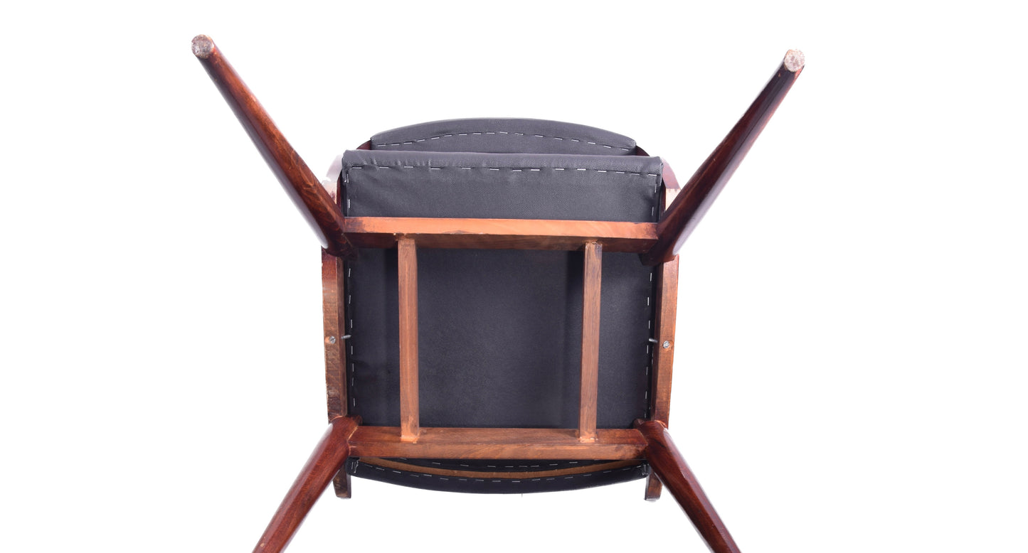 Zestaw 6 krzeseł w dynamicznej linii Boomerang / włoski modernizm, lata 50./60.