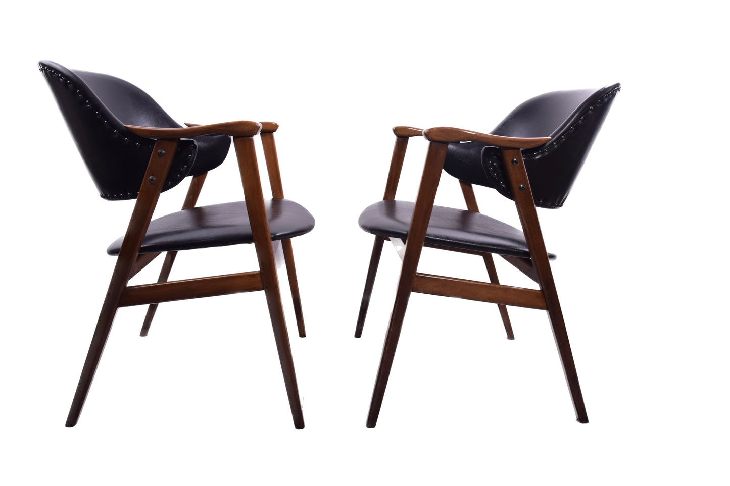 Para zgrabnych foteli lata 60 buk super wygodne 78x60x60 cm