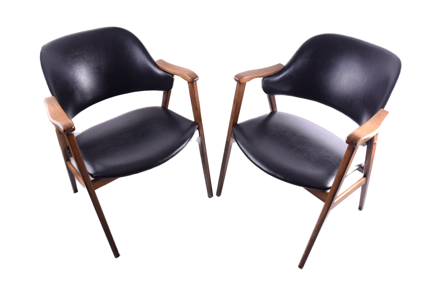 Para zgrabnych foteli lata 60 buk super wygodne 78x60x60 cm