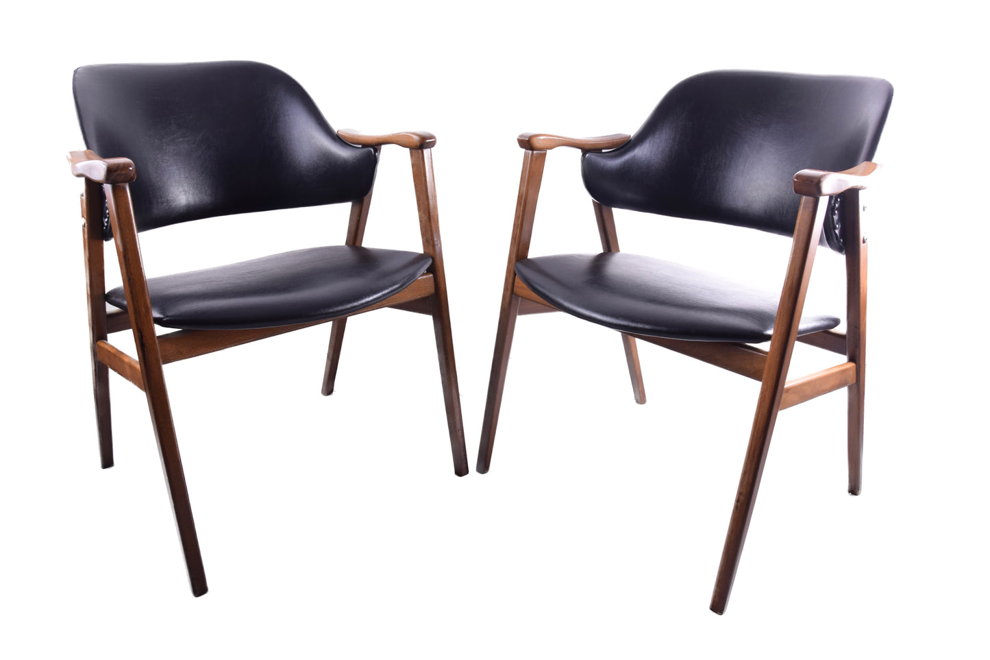 Para zgrabnych foteli lata 60 buk super wygodne 78x60x60 cm