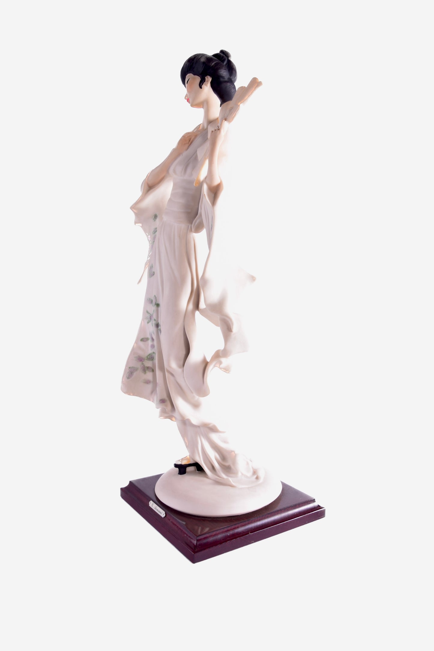 Geisha z wachlarzem G Armani Resin figura kolekcjonerska 1990r 48 cm