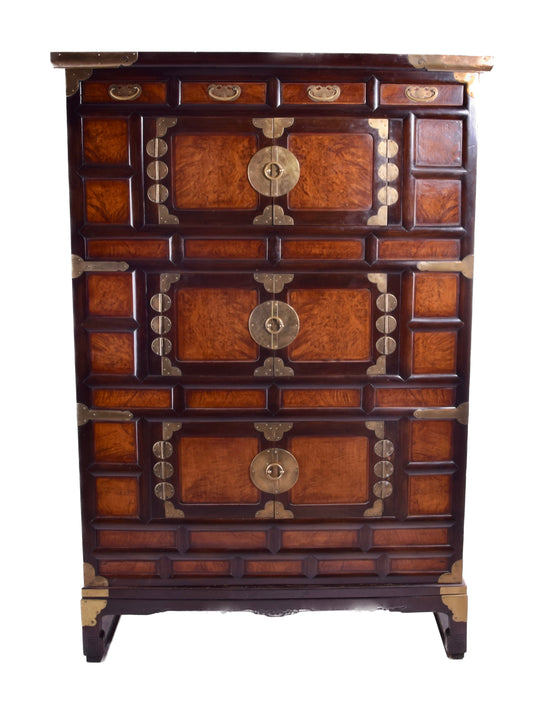 Komoda koreańska duża typu Bandaji orzech lata 1880-1910r 155x103x47 cm