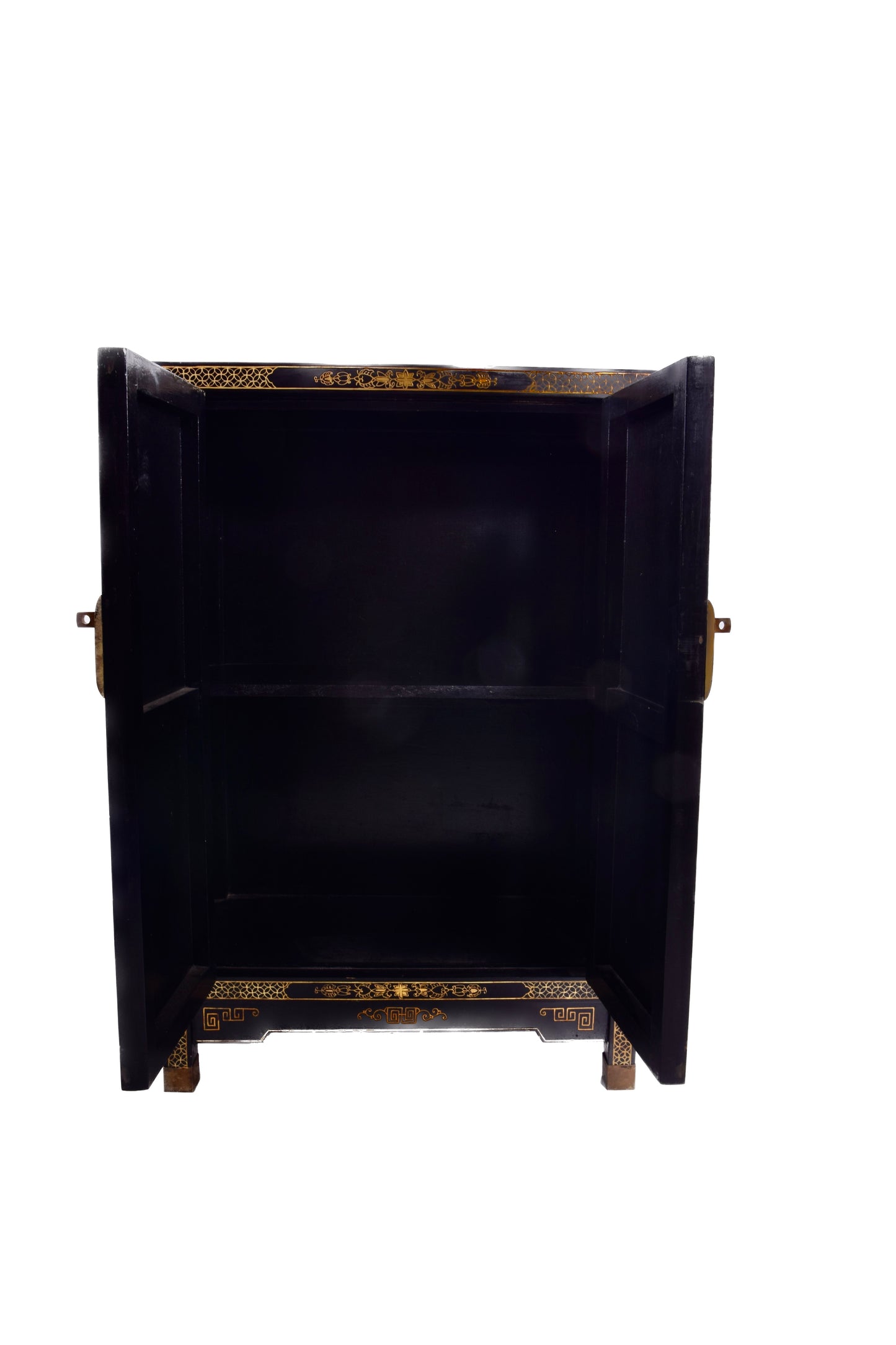 Malowana chińska zgrabna komoda malowana w krajobrazy 92x61x30cm