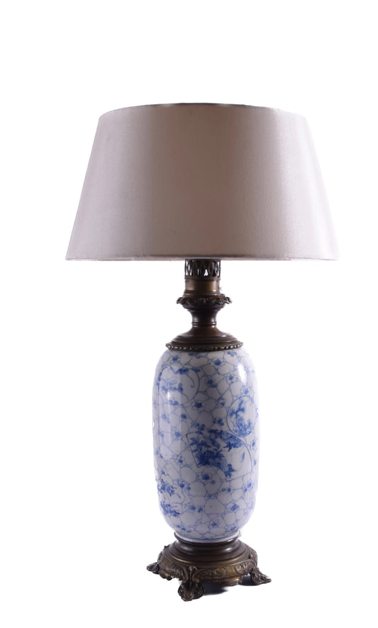 Lampa stołowa z porcelanowym korpusem Japonia Meiji/Taisho 1890–1920 70 cm