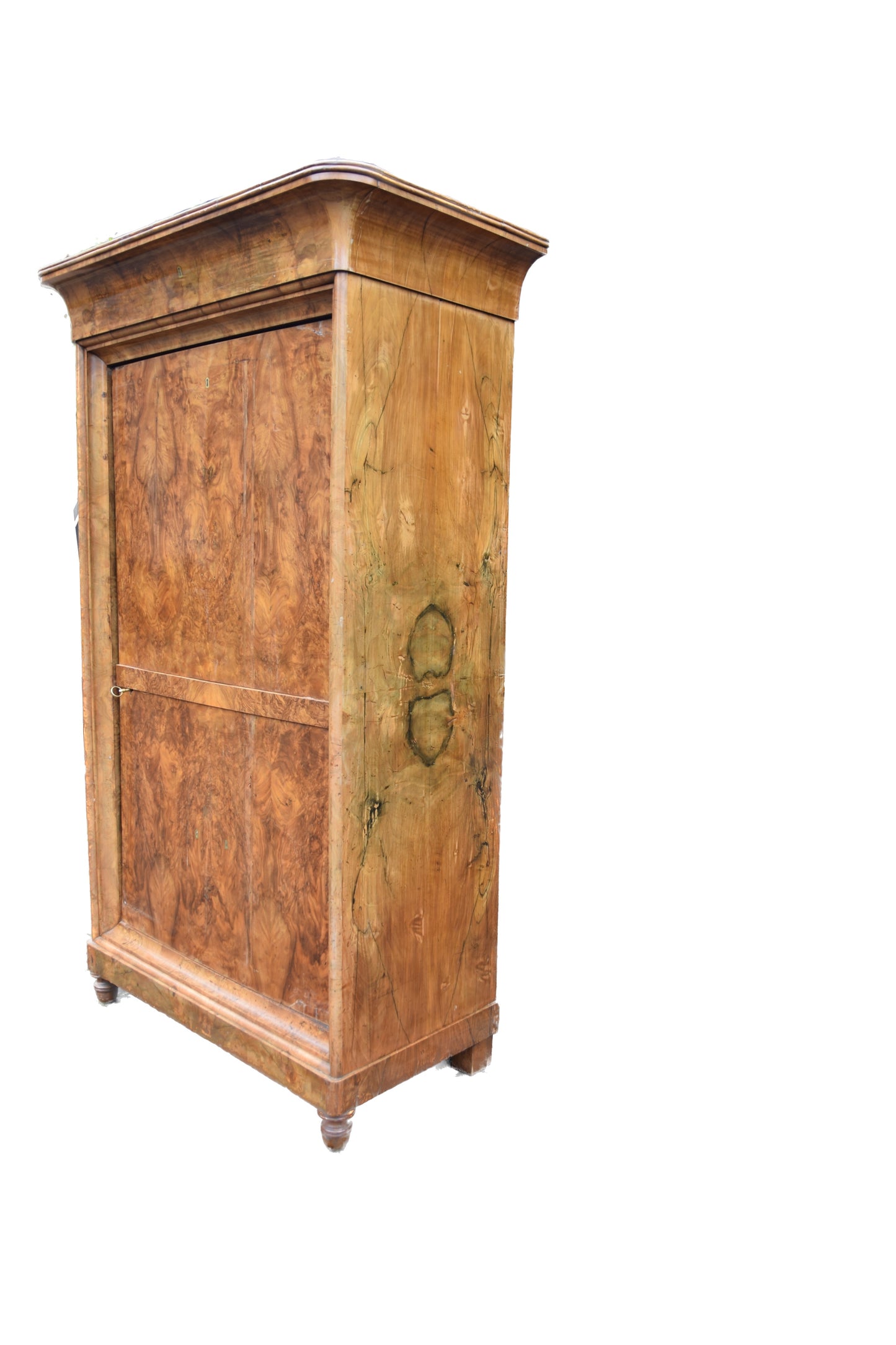 Bieliźniarka Biedermeier z połowy XIX wieku – fornir orzechowy 174cm