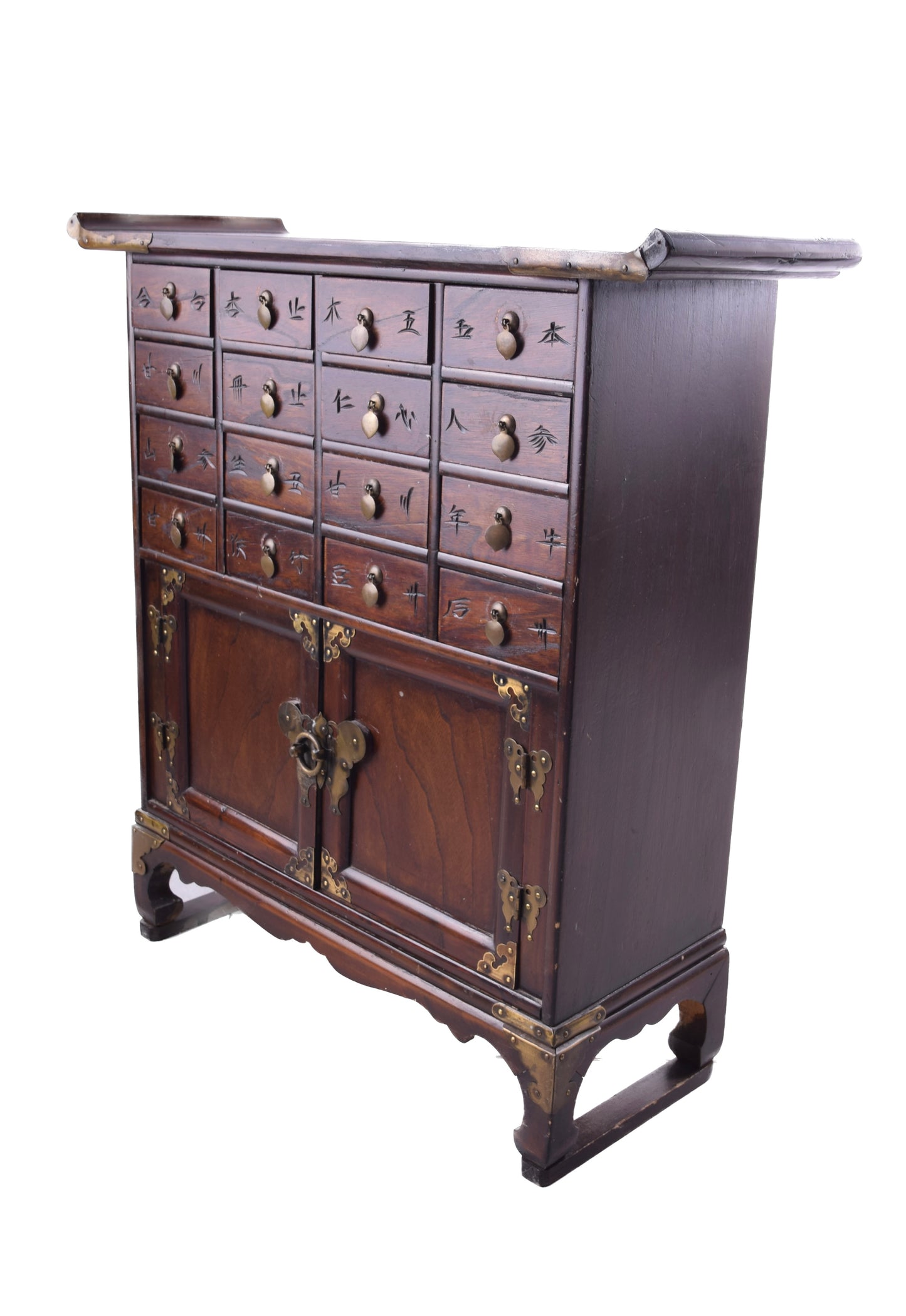 Chińska średnia komoda apteczna – 16 szufladek i 1 komora XX w 63x66x22cm