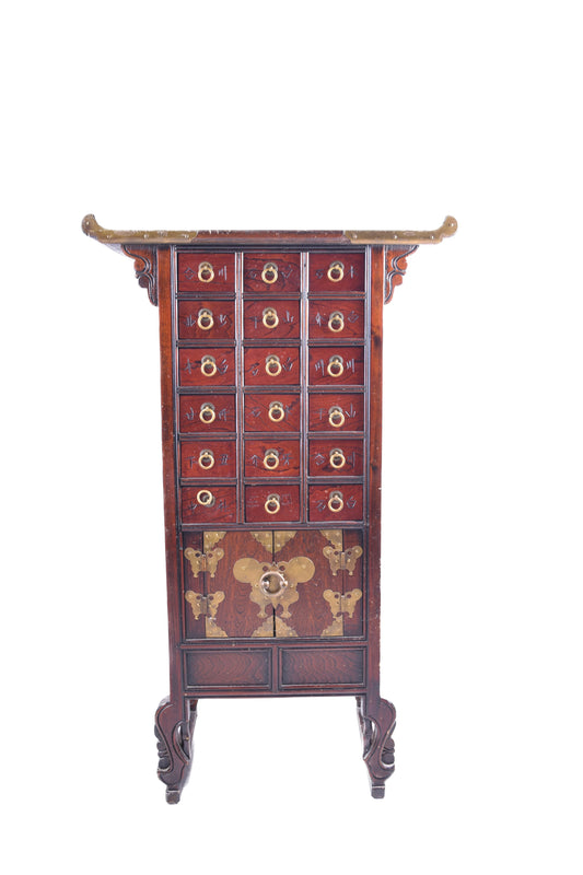 Sztuka Korei komoda apteczna w kształcie pagody z jedną komorą 79x45x27 cm