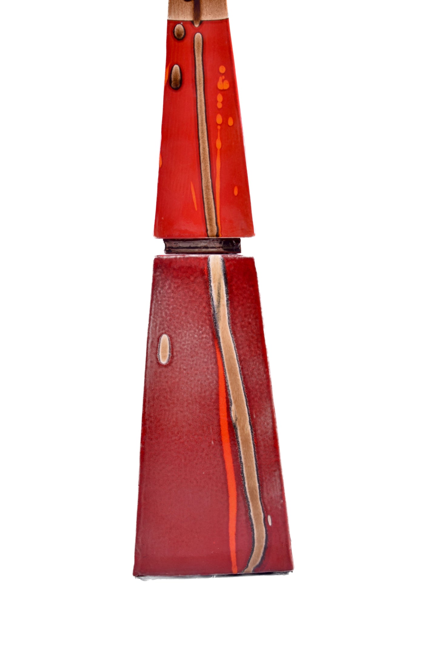 Lampa podłogowa 175 cm VATEA designerska, czerwona, nowoczesna forma 175cm