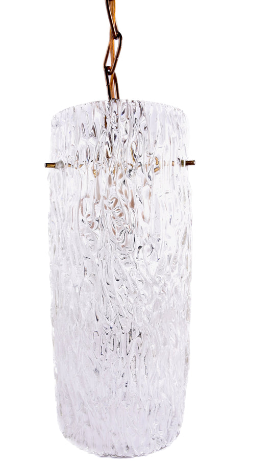 Lampa wisząca Orrefors Carl Fagerlund szkło artystyczne lata 60 35x12x95 cm