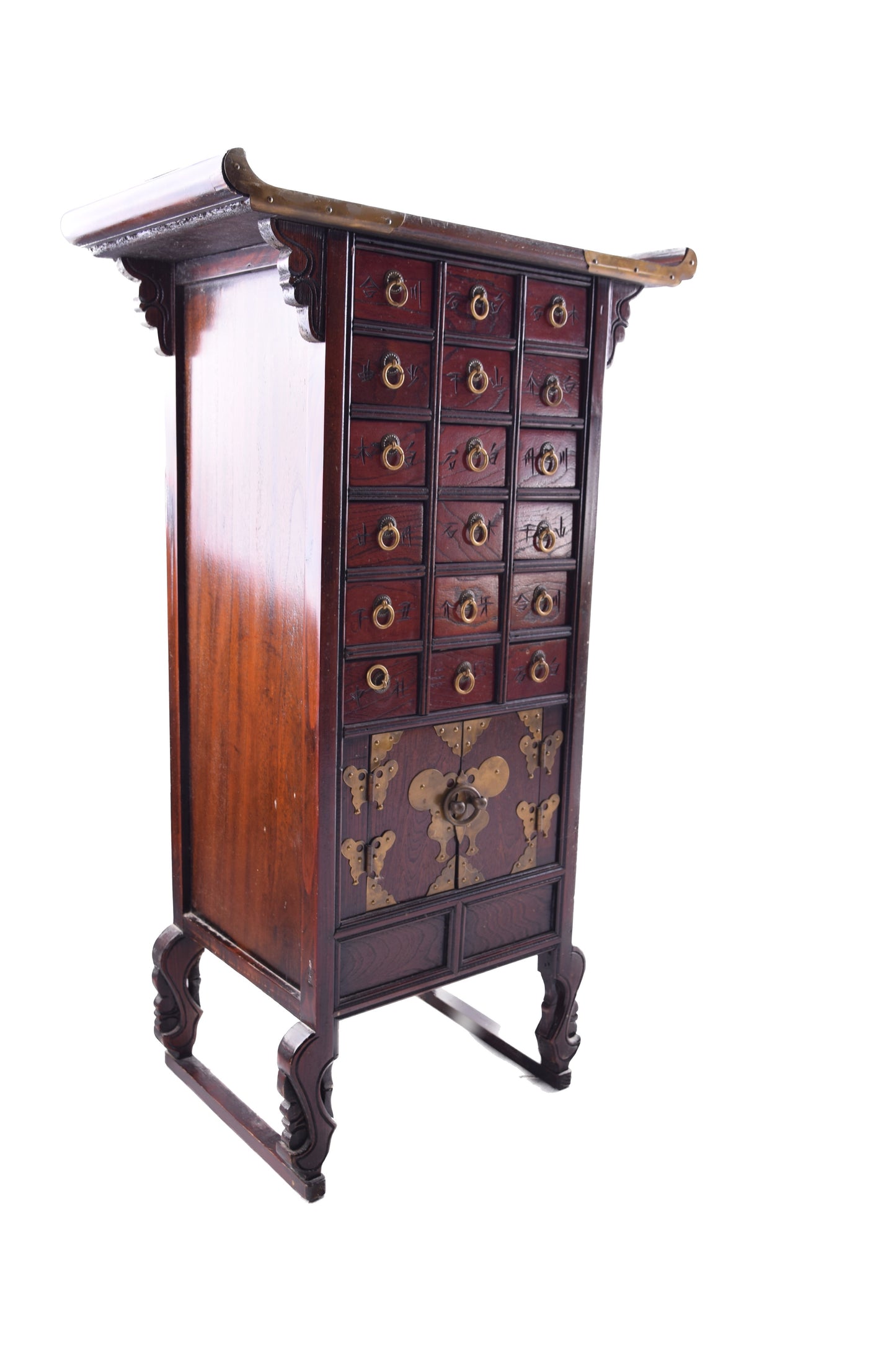 Sztuka Korei komoda apteczna w kształcie pagody z jedną komorą 79x45x27 cm