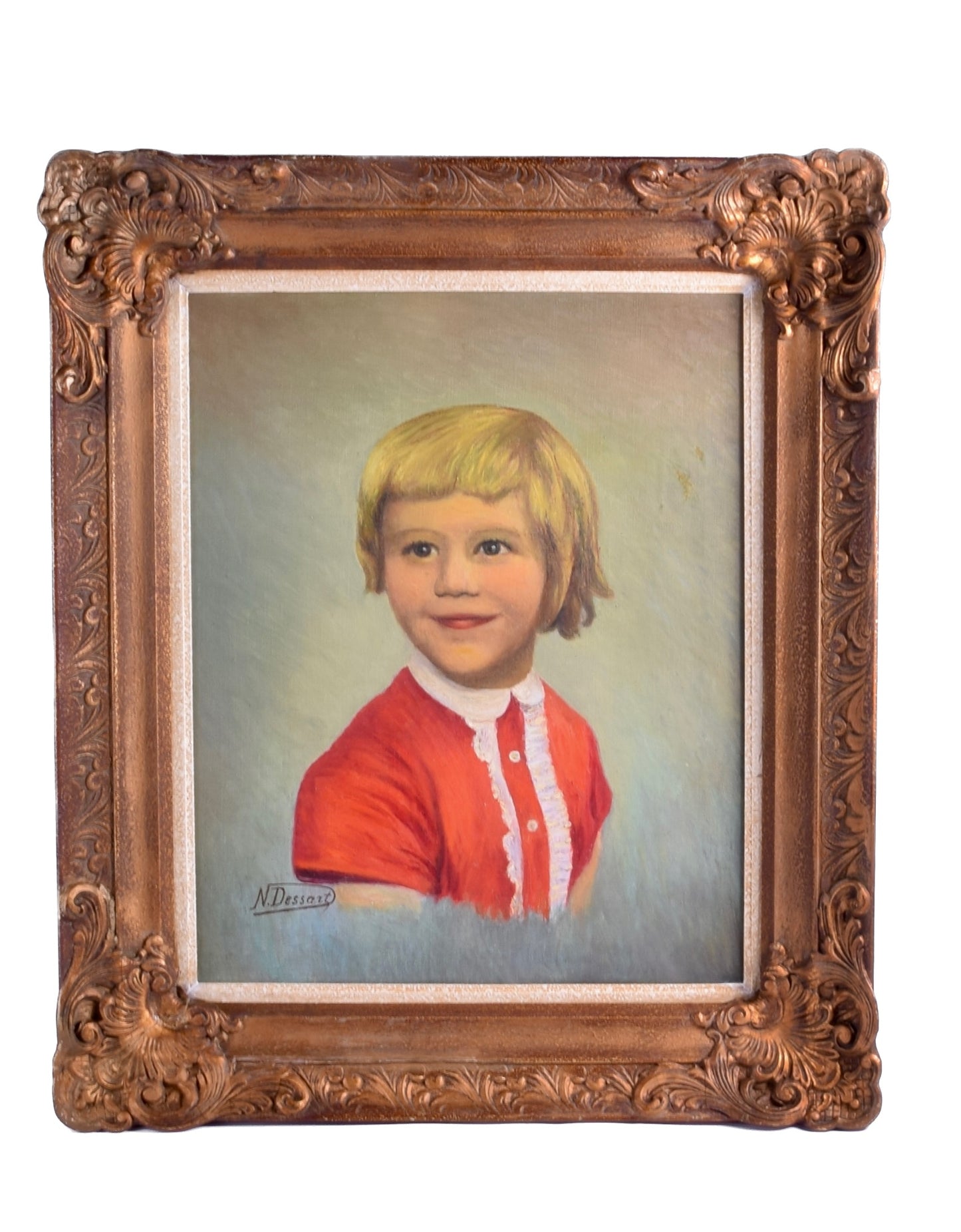 Portret dziewczynki j. Dessart 1964 r 67x57 cm