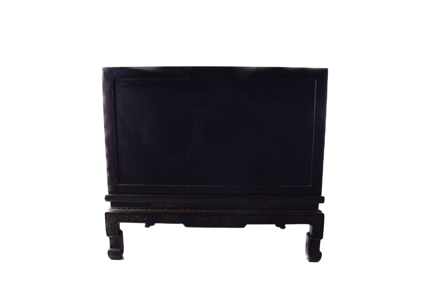 Chińska Komoda zdobiona kamieniami w ptaki i kwiaty czarna 92x84x44cm