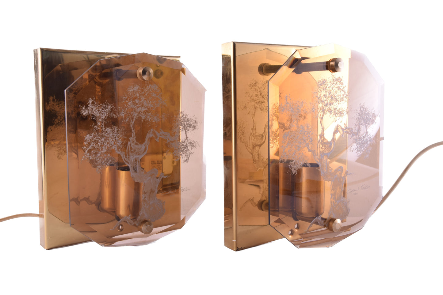 Luigi Colani Baum Tokyo 2 kinkiety lata 70 design kolekcjonerski 22x18x8cm