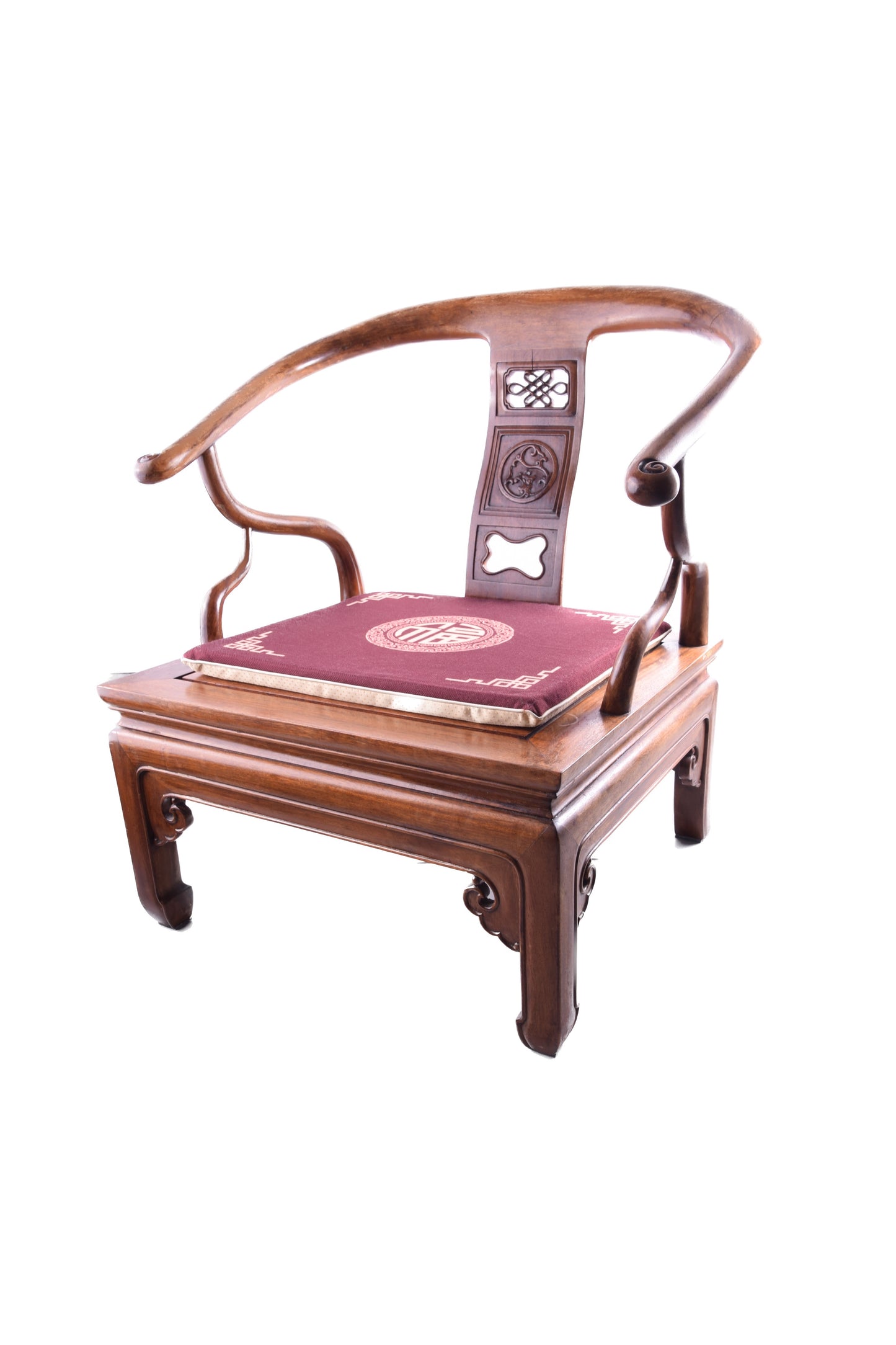 Fotel chiński typu „Podkowa” (Quanyi / Low Chair) I poł/XXw 75x70x60cm