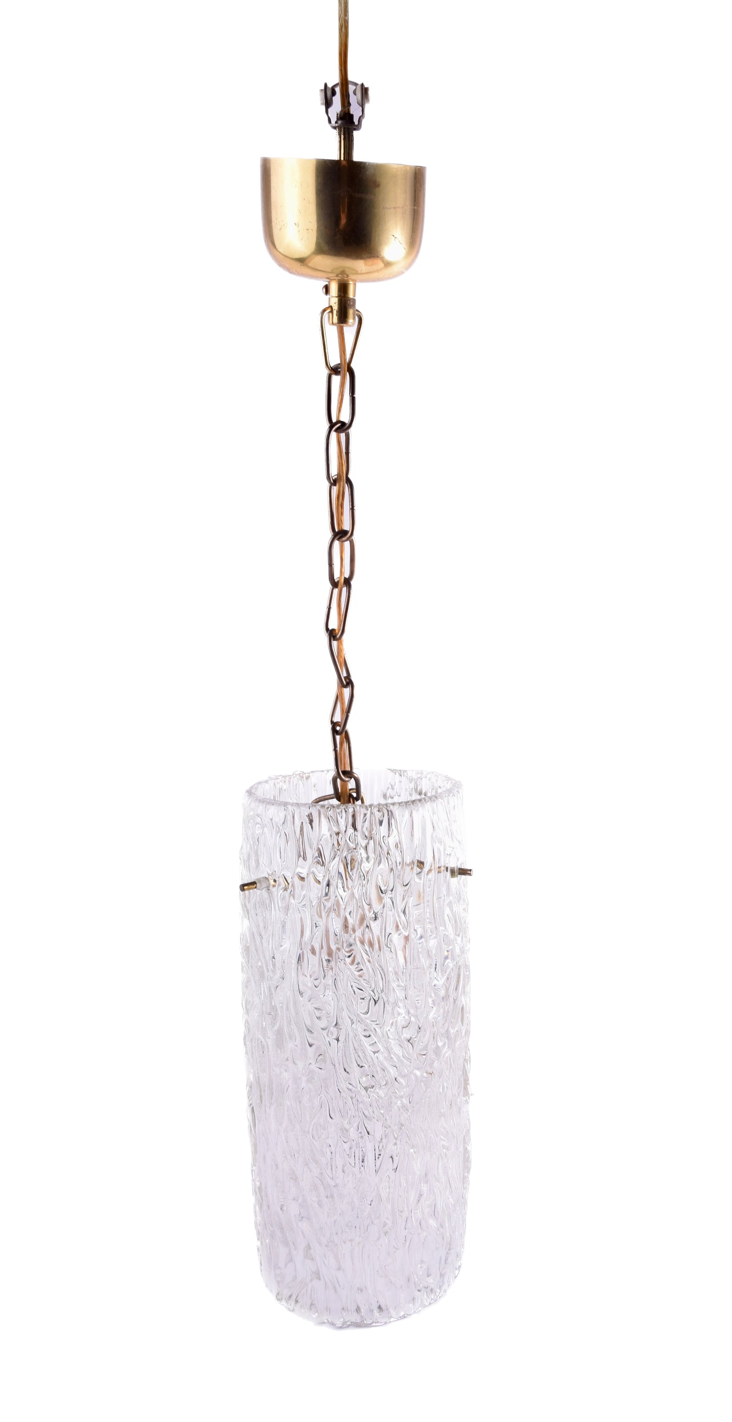 Lampa wisząca Orrefors Carl Fagerlund szkło artystyczne lata 60 35x12x95 cm