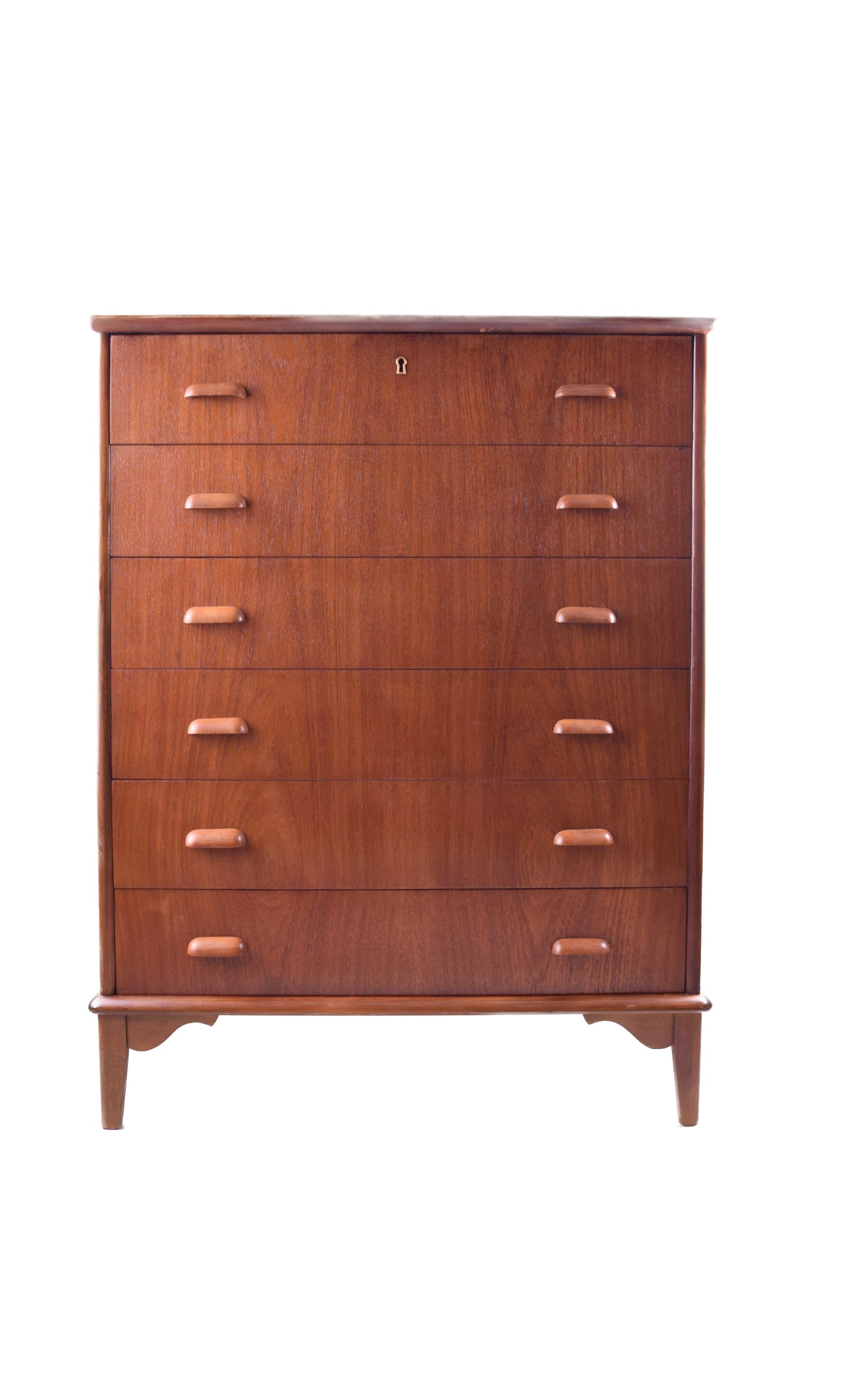 Duńska komoda teak – Danish Modern – lata 60 – 6 szuflad 105x80x42cm