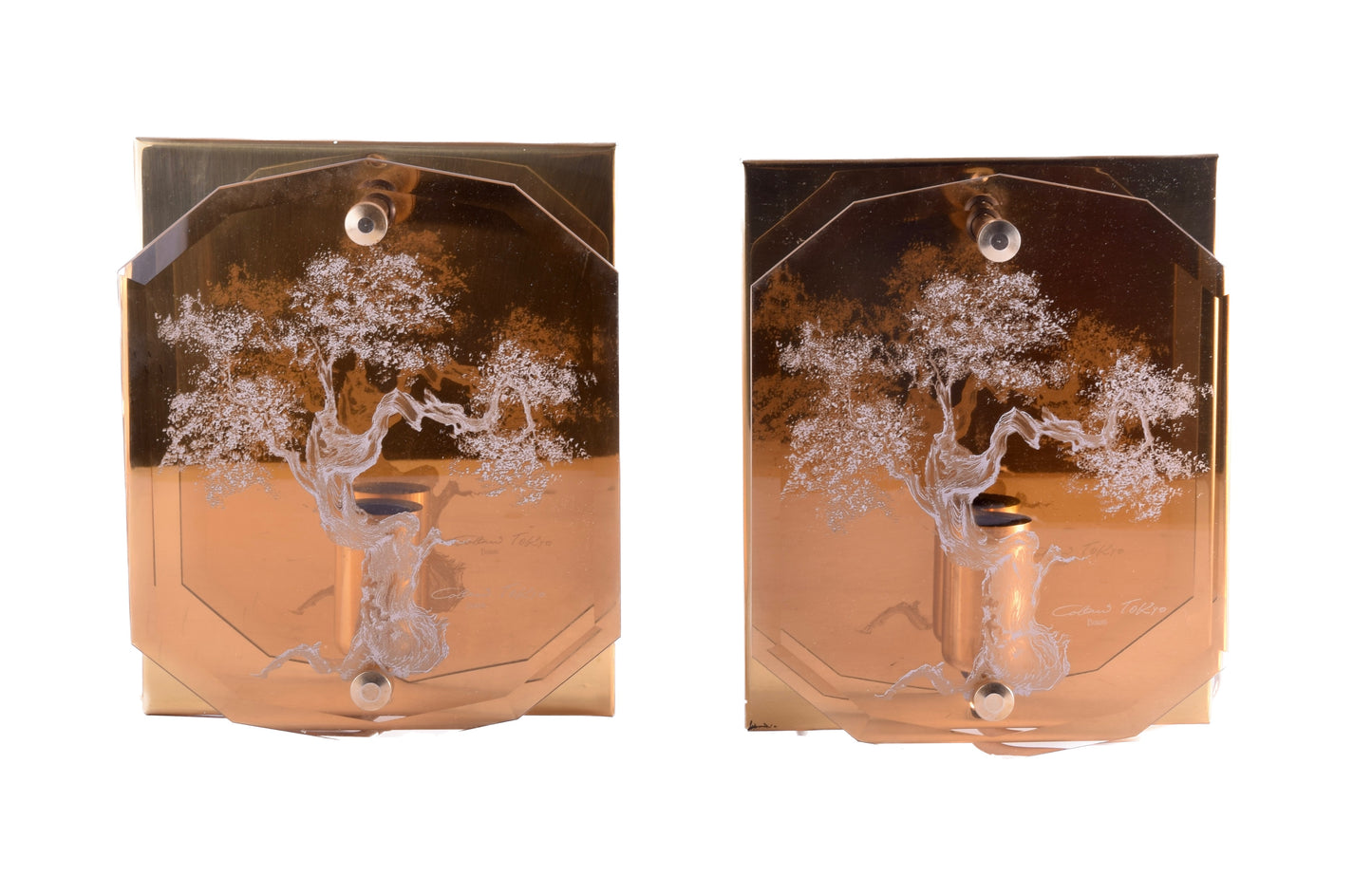 Luigi Colani Baum Tokyo 2 kinkiety lata 70 design kolekcjonerski 22x18x8cm