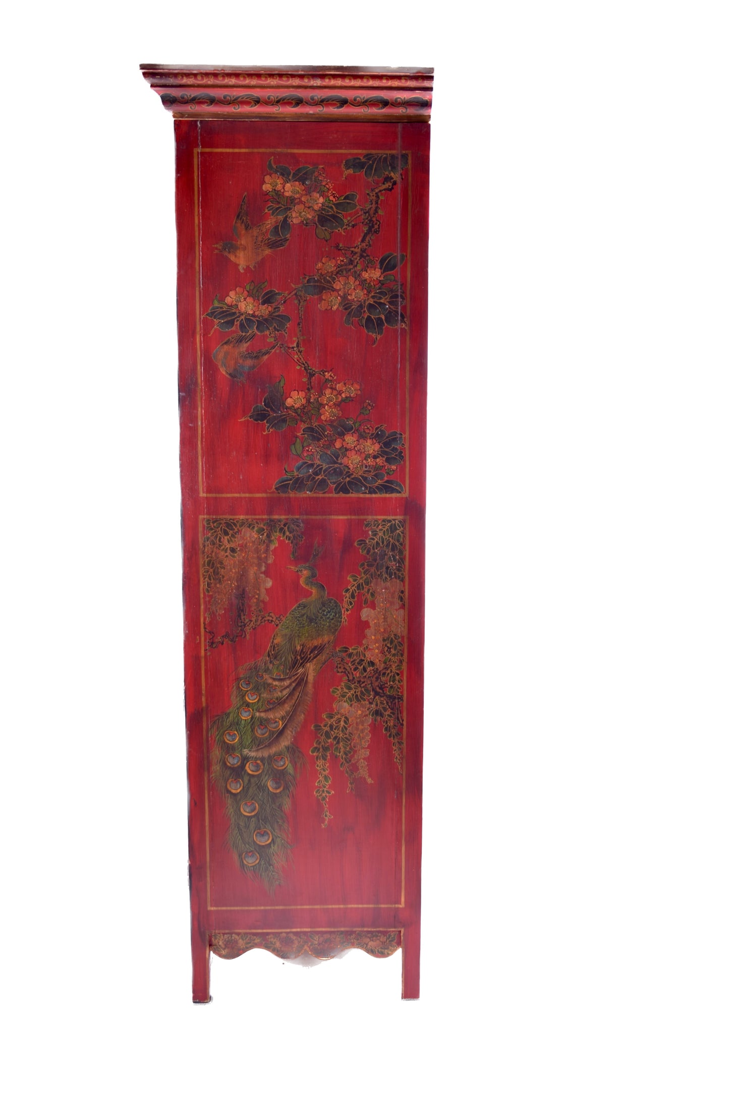 Sztuka Chin ręcznie malowana szafka, kredensik bogato zdobiona 175x65x50 cm