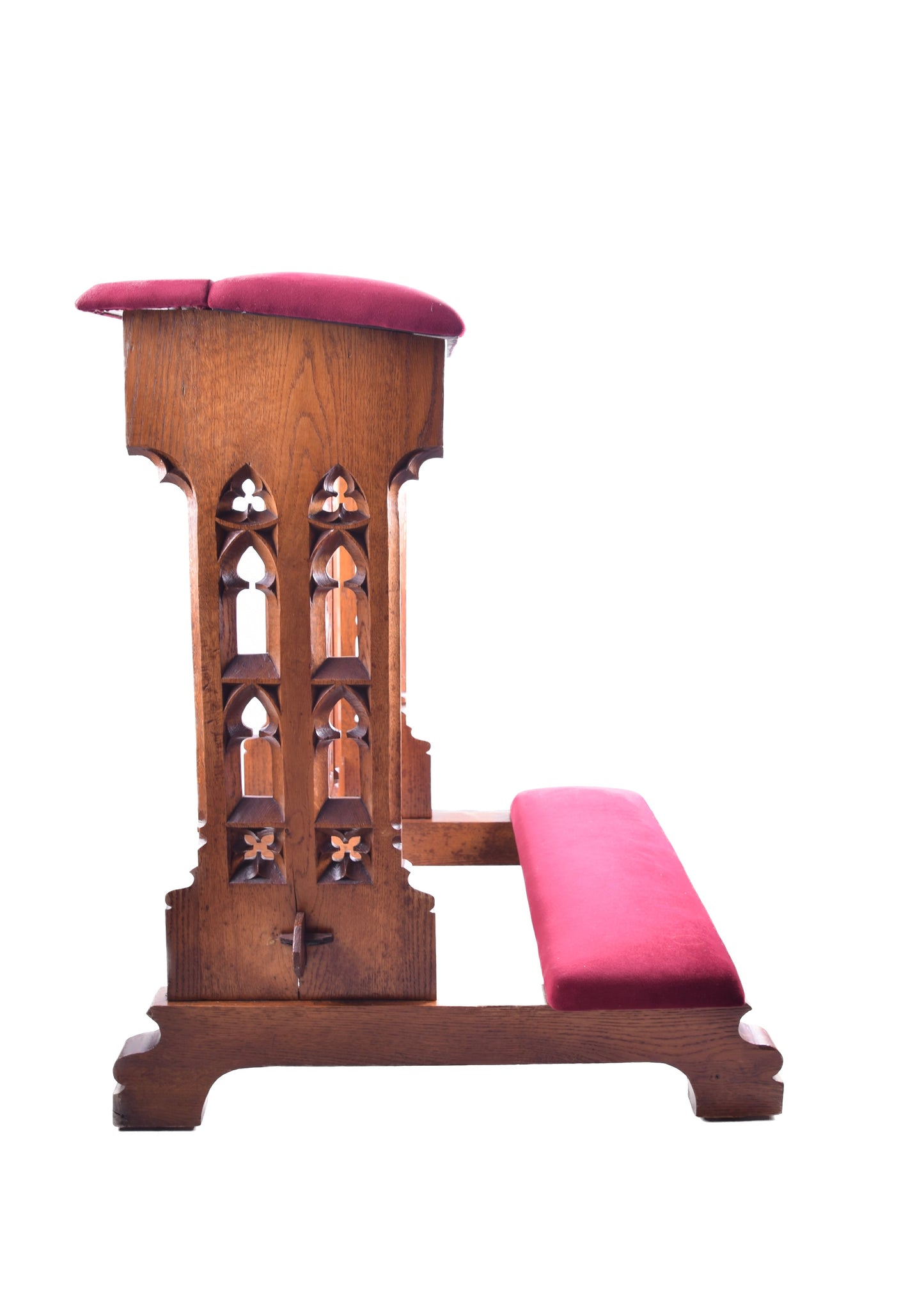 Neogotycki klęcznik kościelny XIX w. – rzeźbiony, oryginał 88x68x72cm