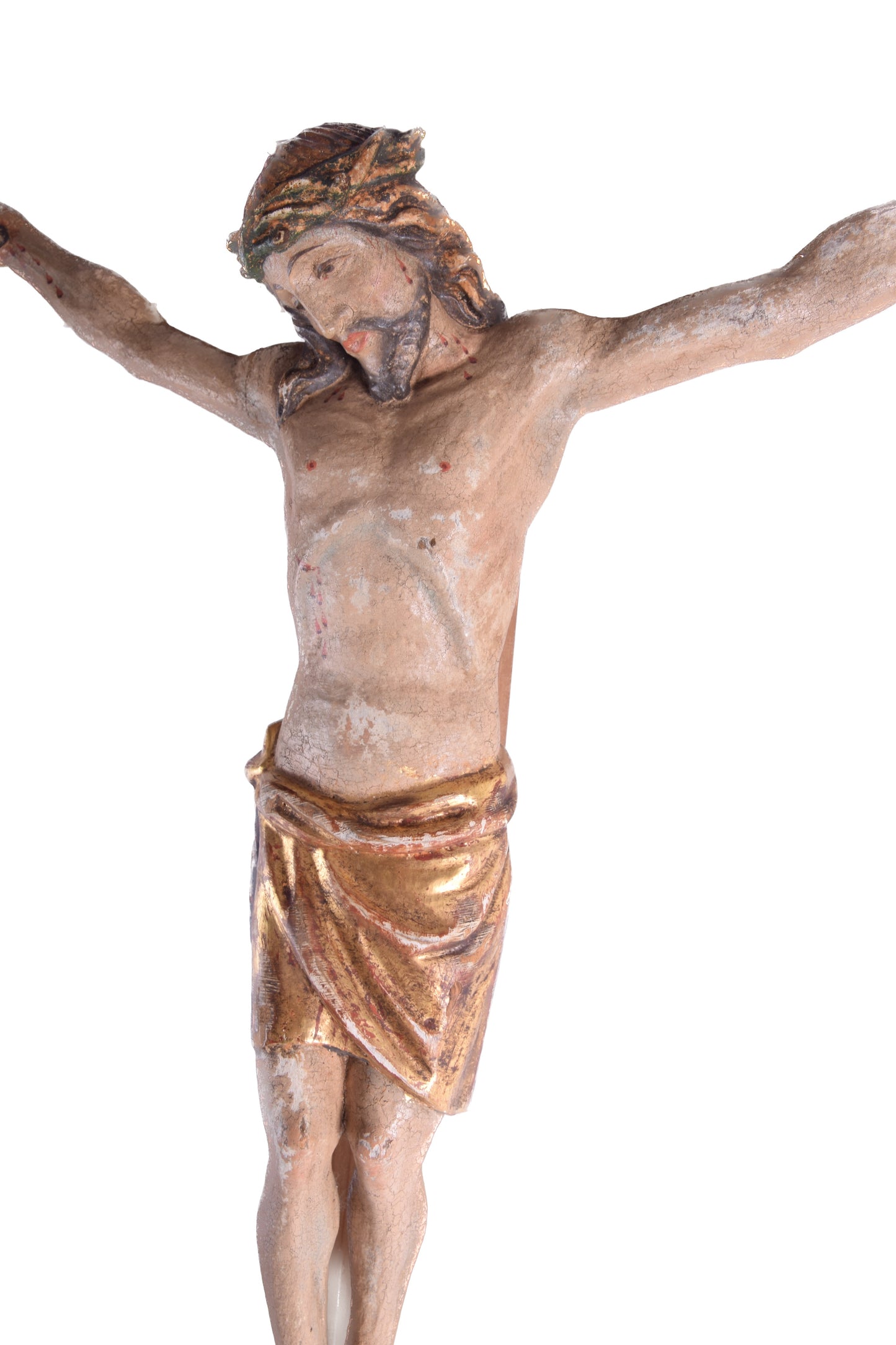 Duży Krucyfiks krzyż z figurą Chrystusa i postacią Marii 89x42 cm