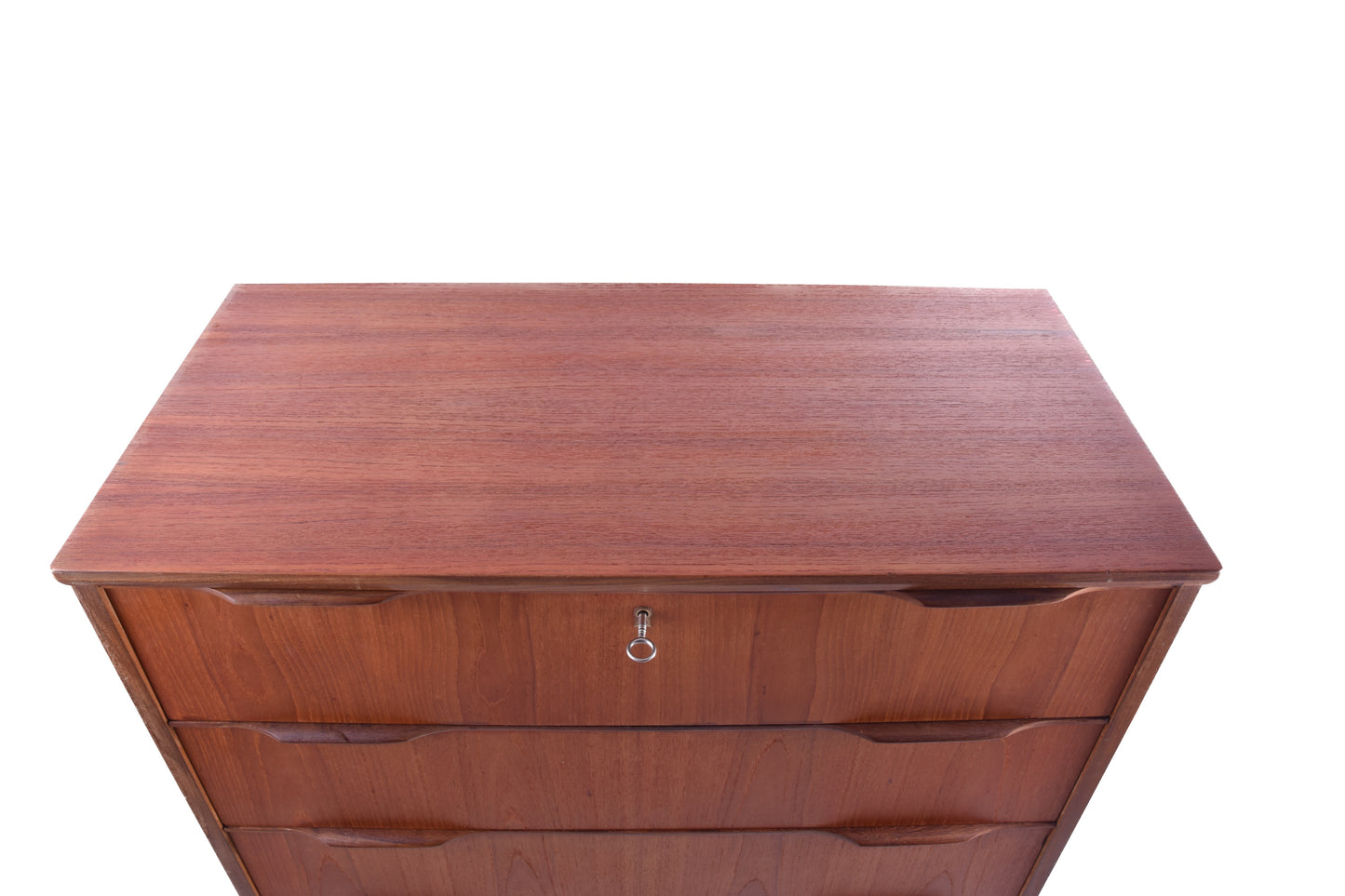 Duńska komoda Ejstrup Mobelfabrik teak 4 głębokie szuflady nóżki 85x95x41cm