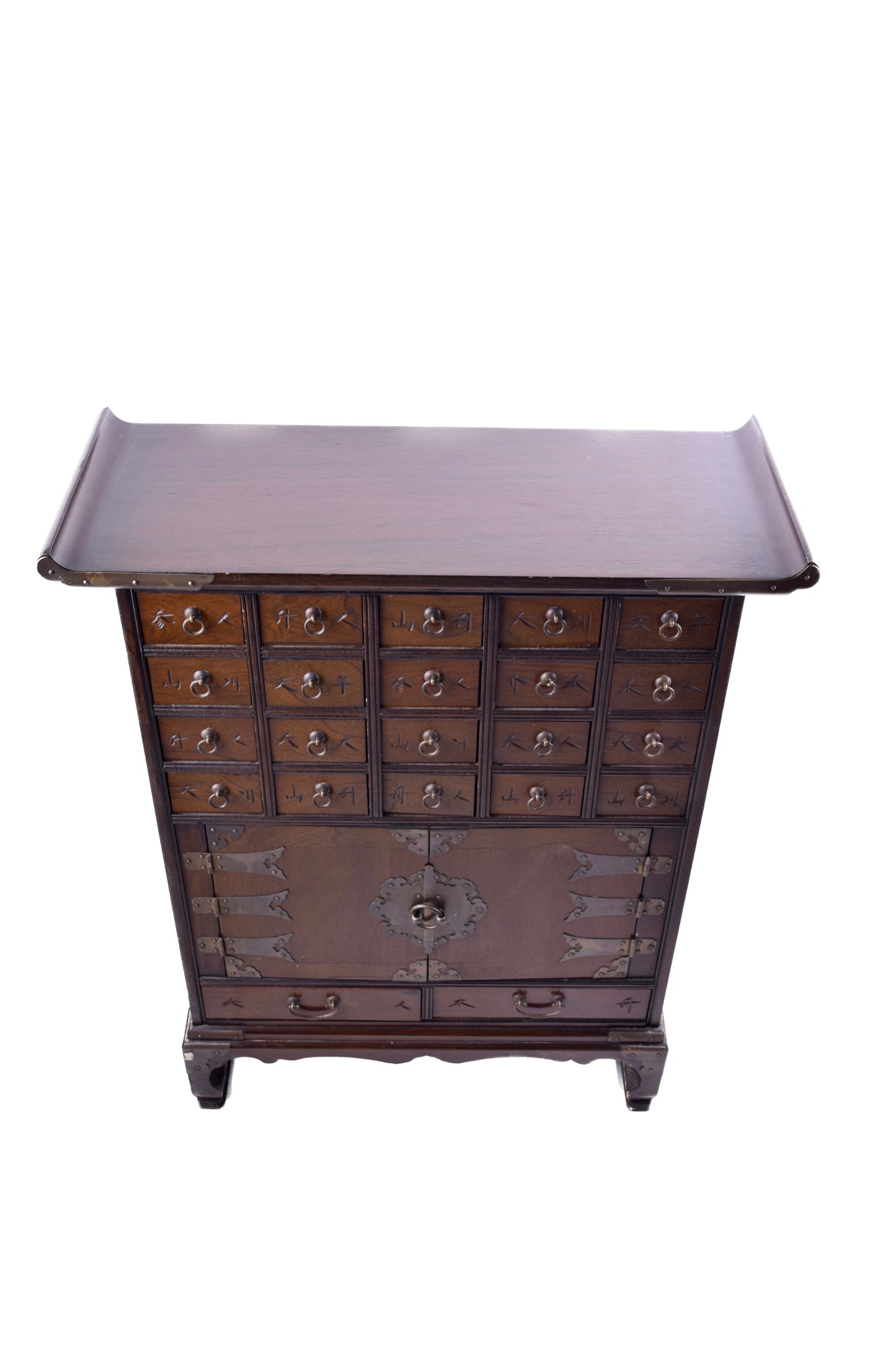 Chińska średnia komoda apteczna – 22 szuflady i 1 komora XX w 62x77-79x31cm