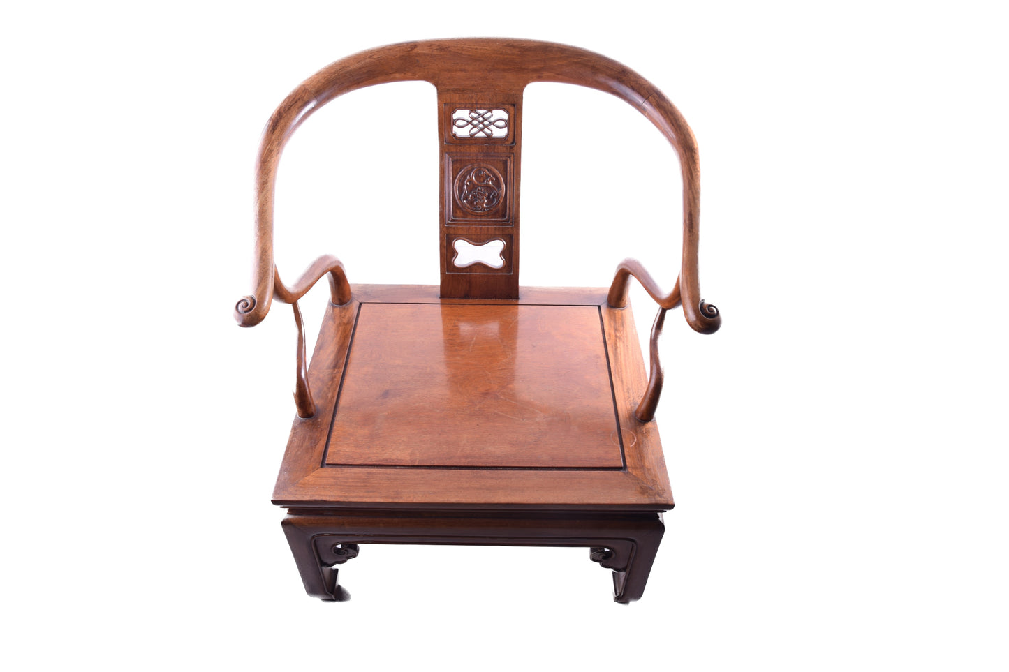 Fotel chiński typu „Podkowa” (Quanyi / Low Chair) I poł/XXw 75x70x60cm