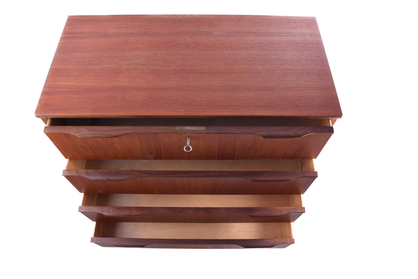 Duńska komoda Ejstrup Mobelfabrik teak 4 głębokie szuflady nóżki 85x95x41cm