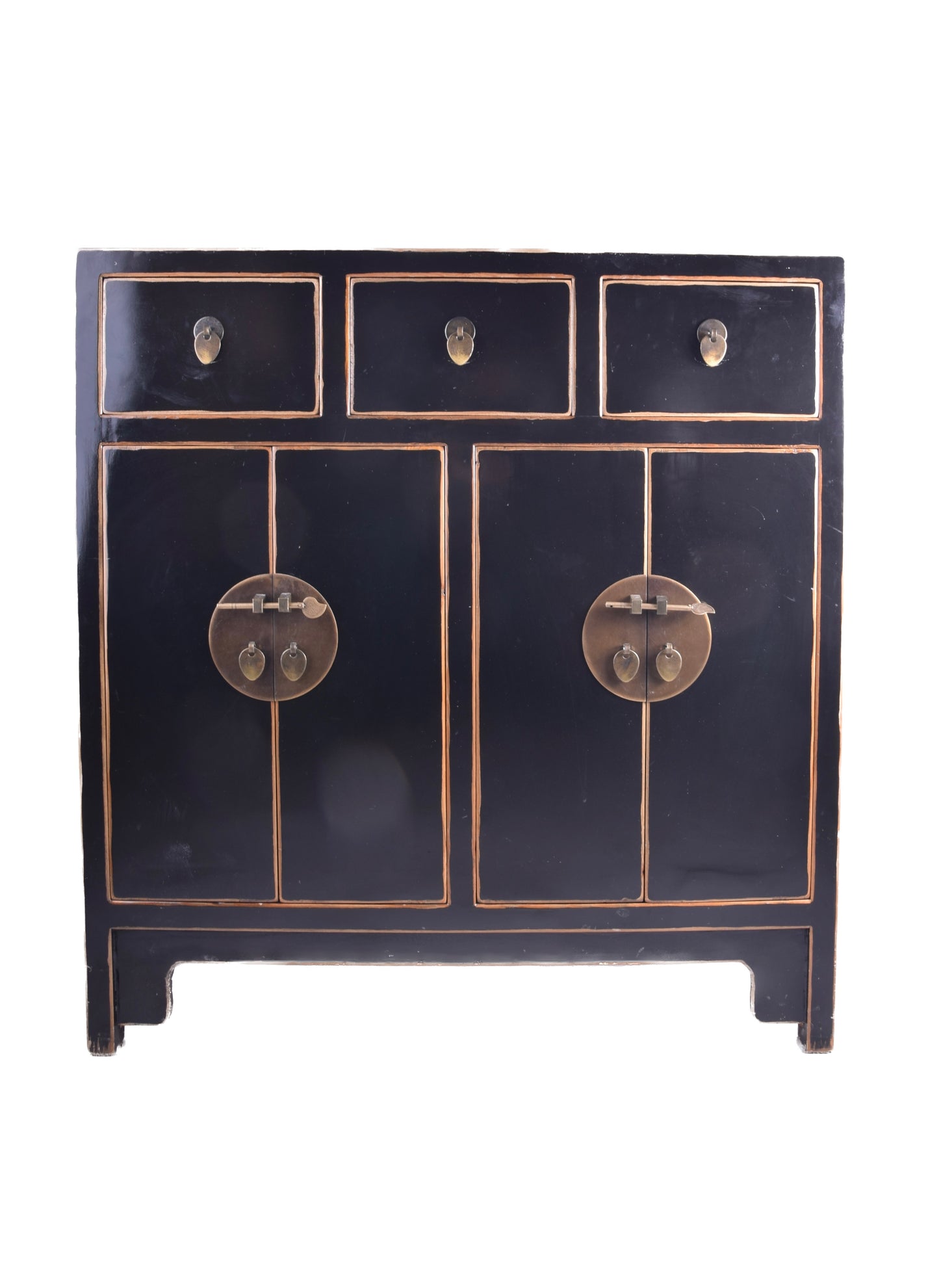 Chiny komoda / konsola 3 szufladki 2xdrzwiczki k.XX wieku 80x85x25cm