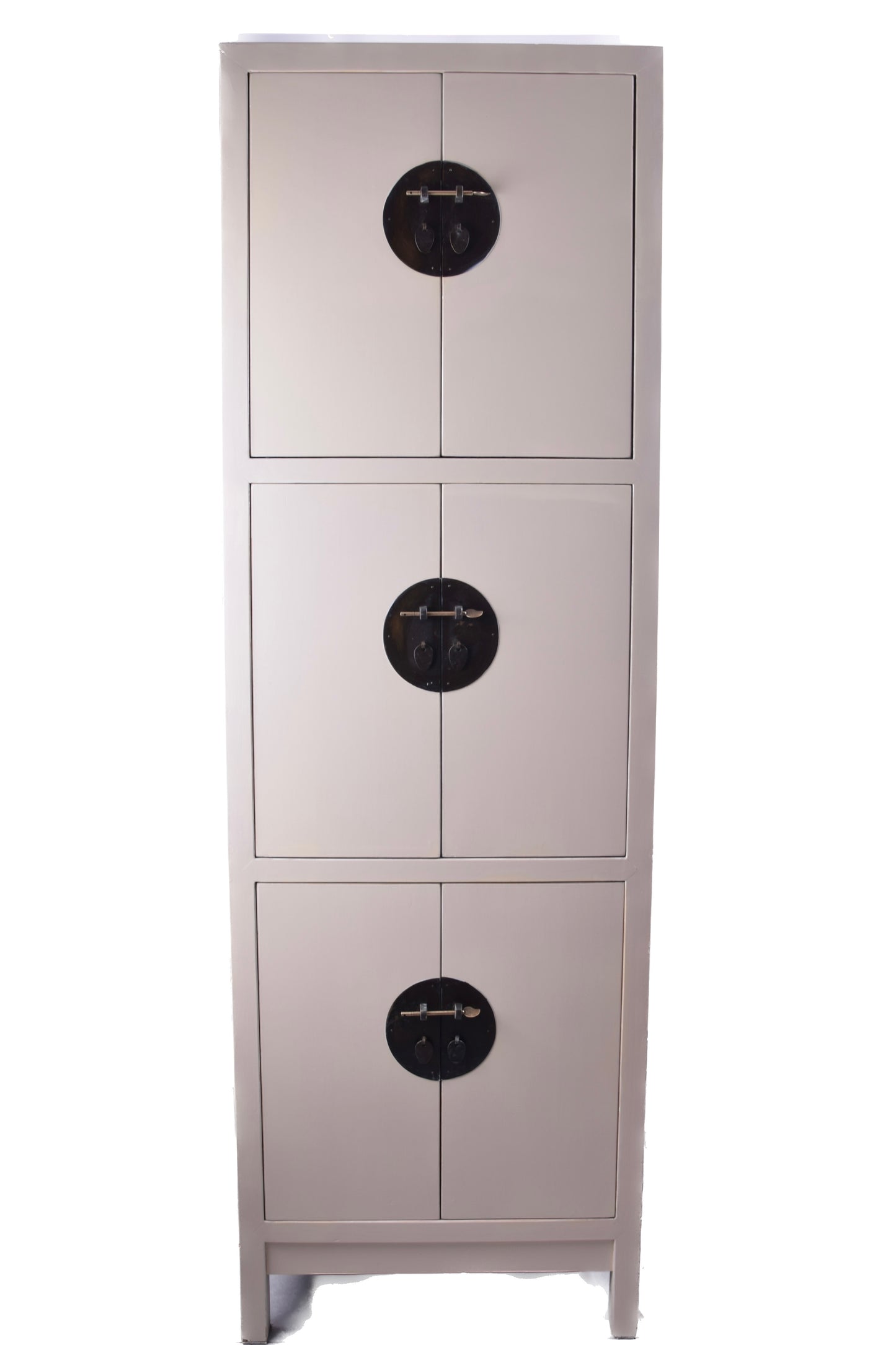 Sztuka Chin szafka smukła prosta forma ecru XXw 190x61x53cm