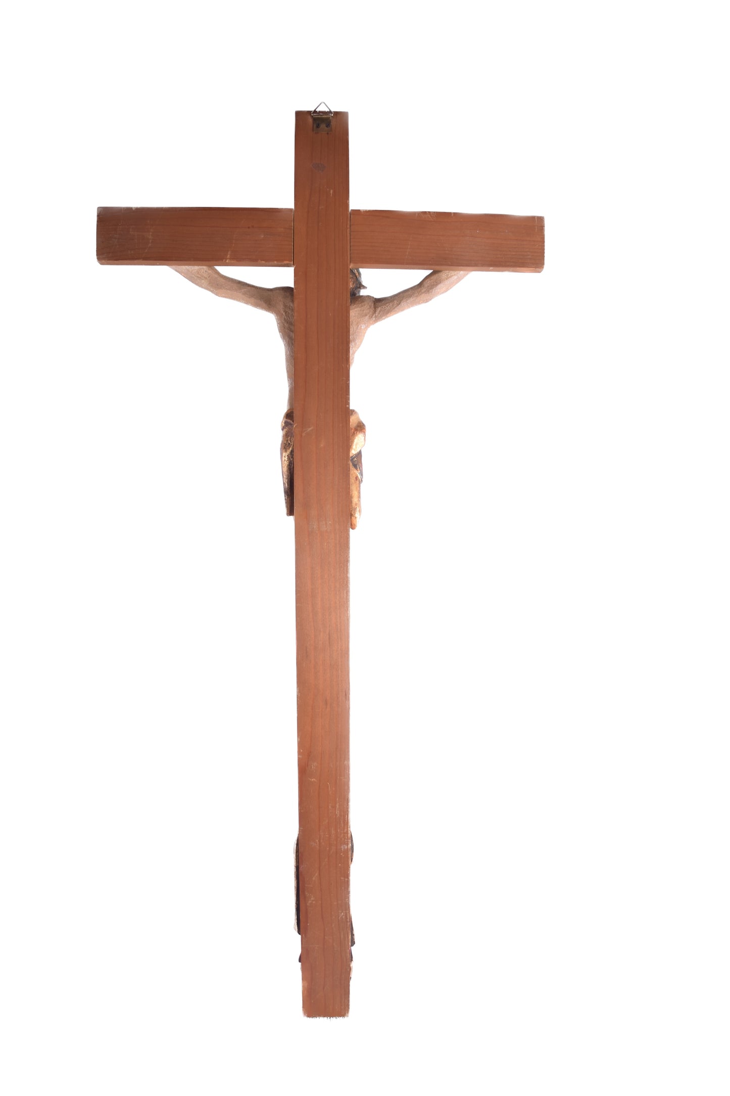 Duży Krucyfiks krzyż z figurą Chrystusa i postacią Marii 89x42 cm
