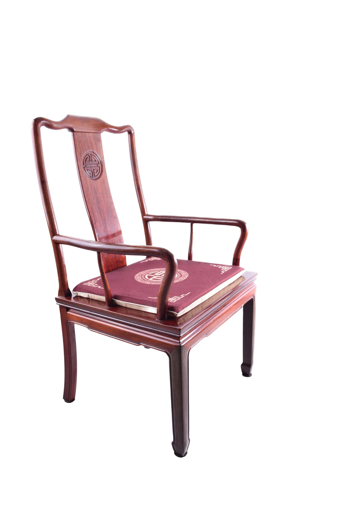 Para krzeseł chińskich ze znakiem Shou lite drewno orientalne 98x56x50x42cm