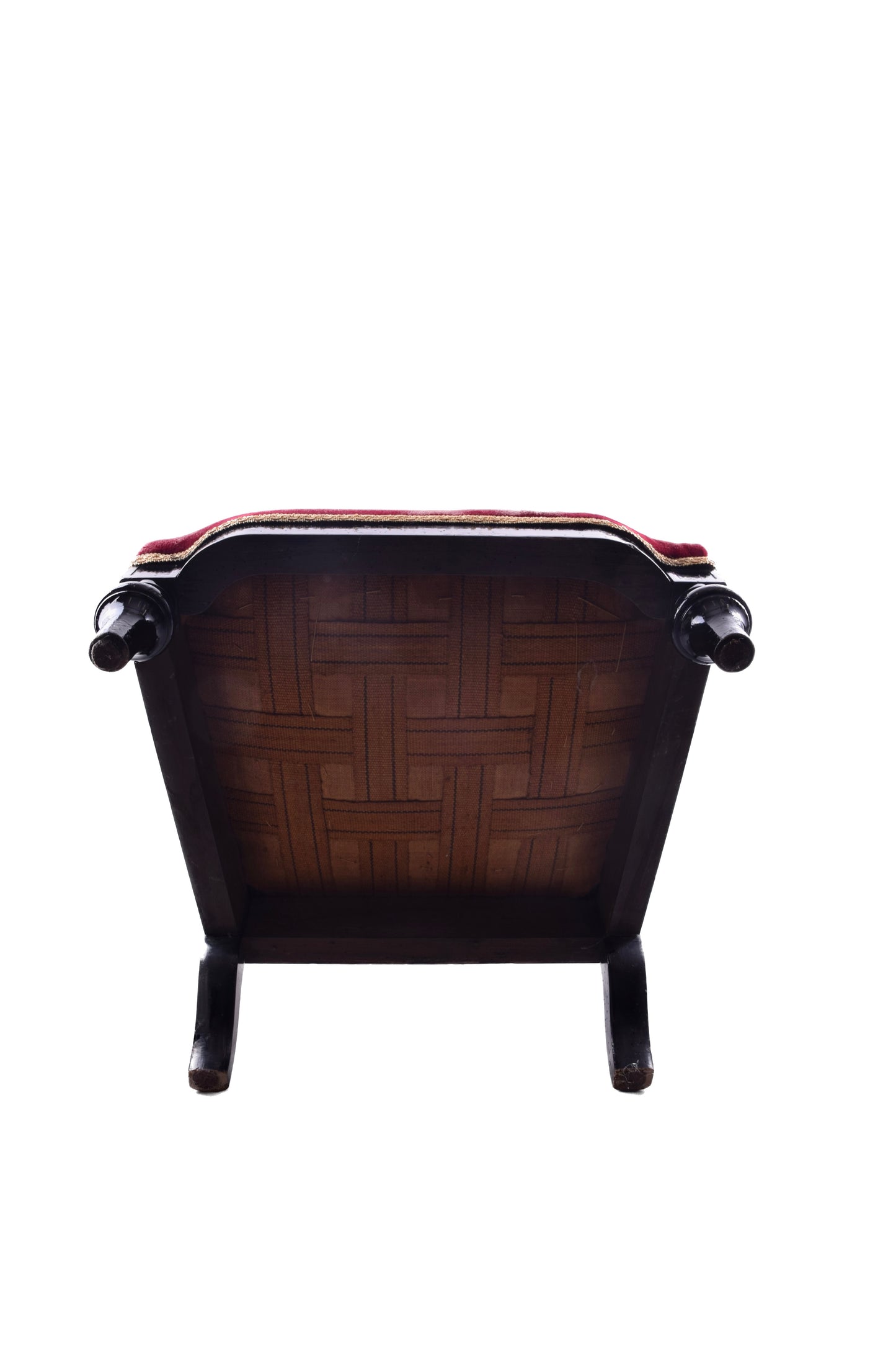 Klęcznik klasycystyczny z motywem krzyża czarno bordowy 90x57x52x25 cm