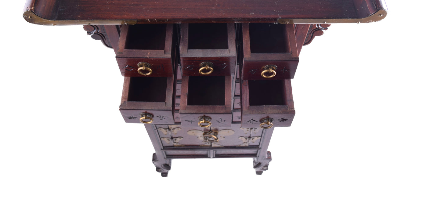 Sztuka Korei komoda apteczna w kształcie pagody z jedną komorą 79x45x27 cm