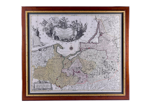 Mapa Królestwa Prus (Borussiae Regnum) XVIII w Tobias C. Lotter 58x50 cm